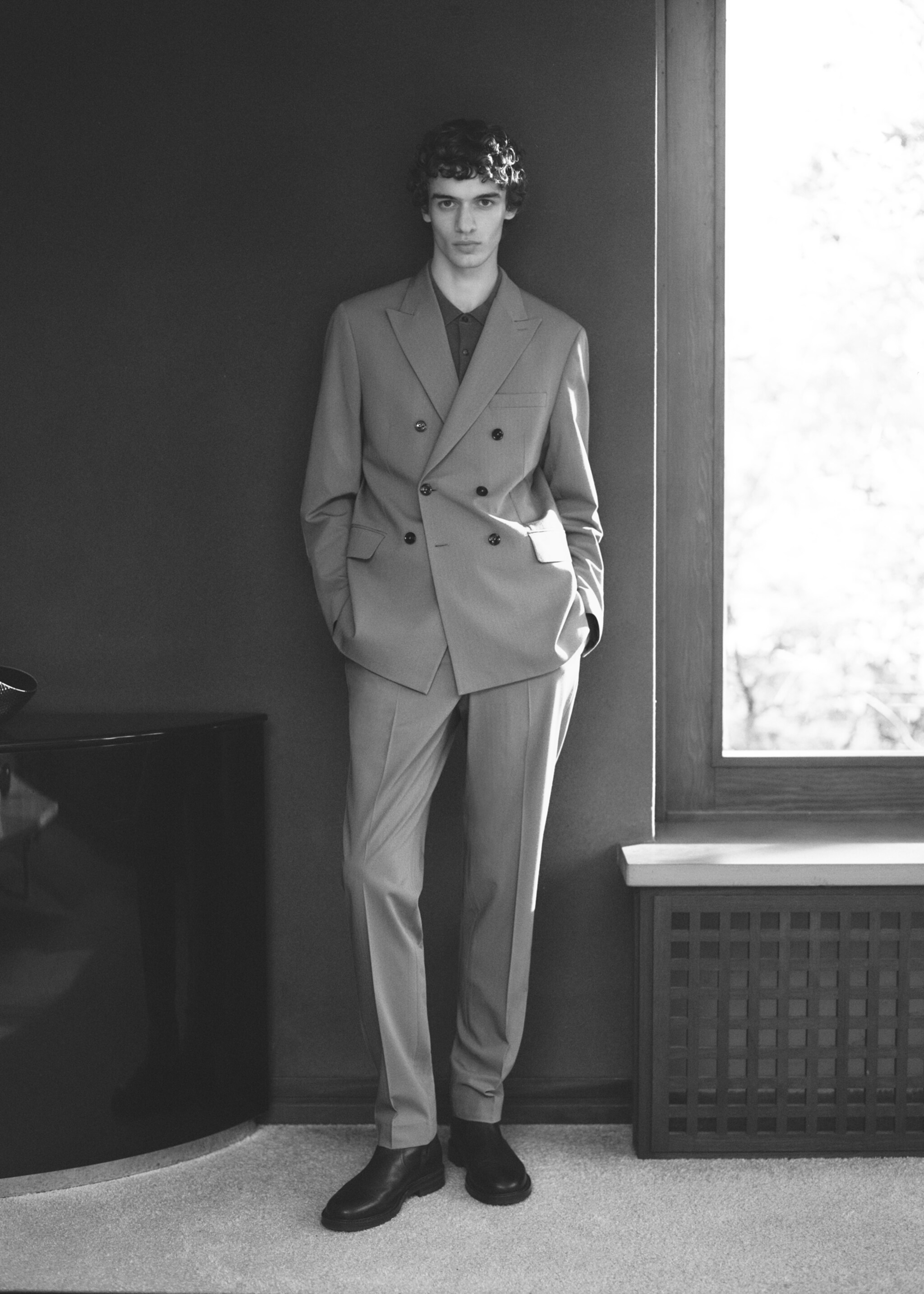 Slim-Fit-Anzughose Mónaco - Detail des Artikels 3, Beige. Ref: 87020629-00.