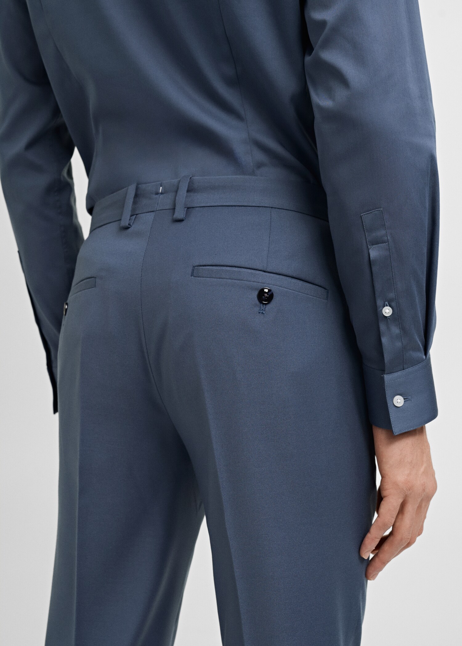Stretch fabric super slim-fit suit trousers - Details of the article 2