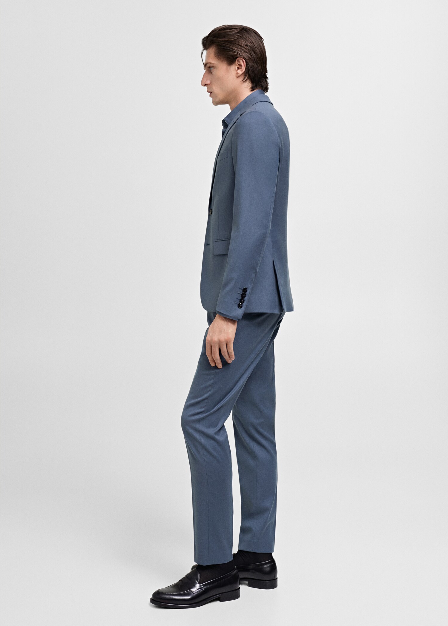Stretch fabric super slim-fit suit trousers - Details of the article 6