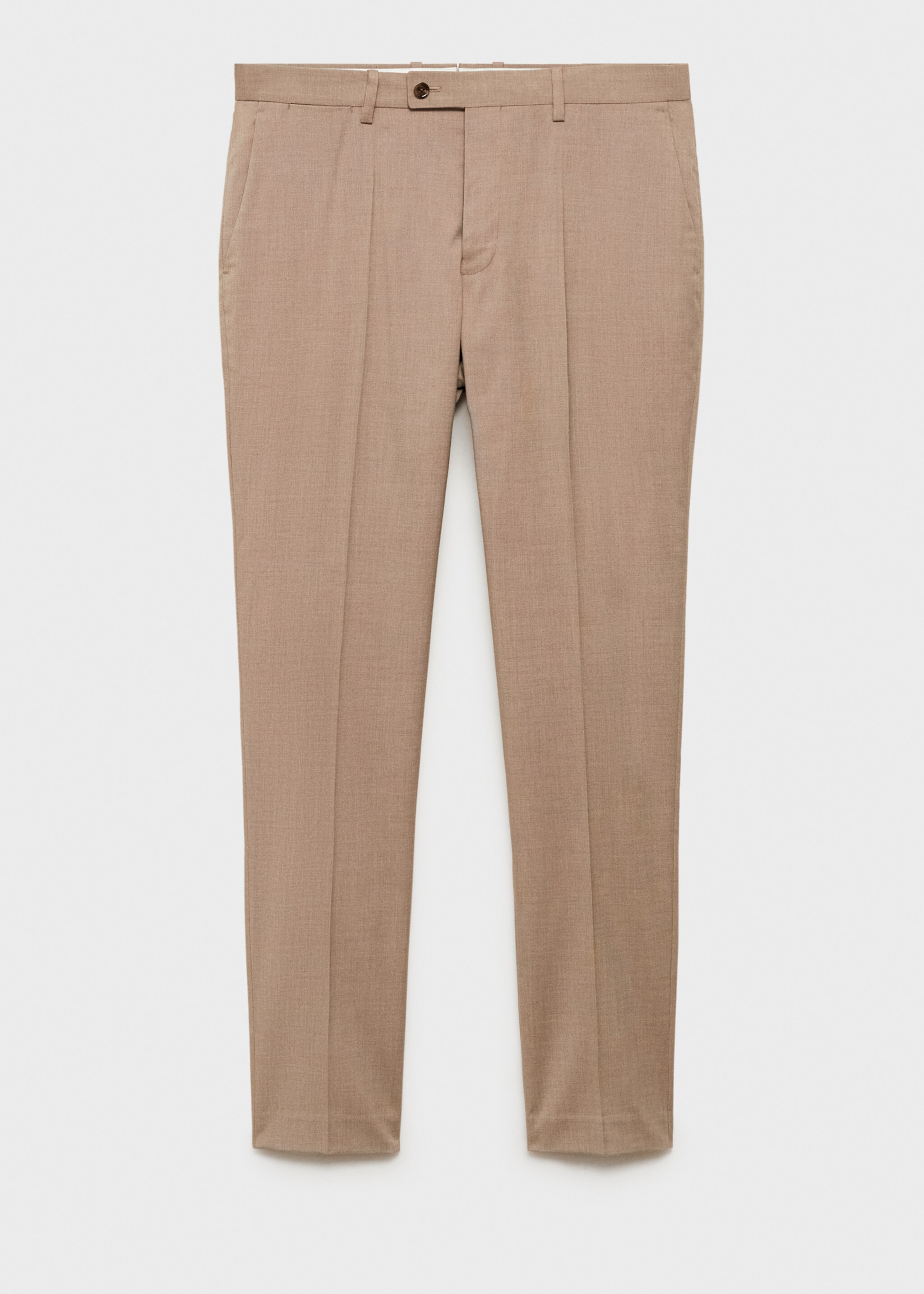 Milan slim-fit suit trousers - Article without model, Beige. Ref: 87020633-00.
