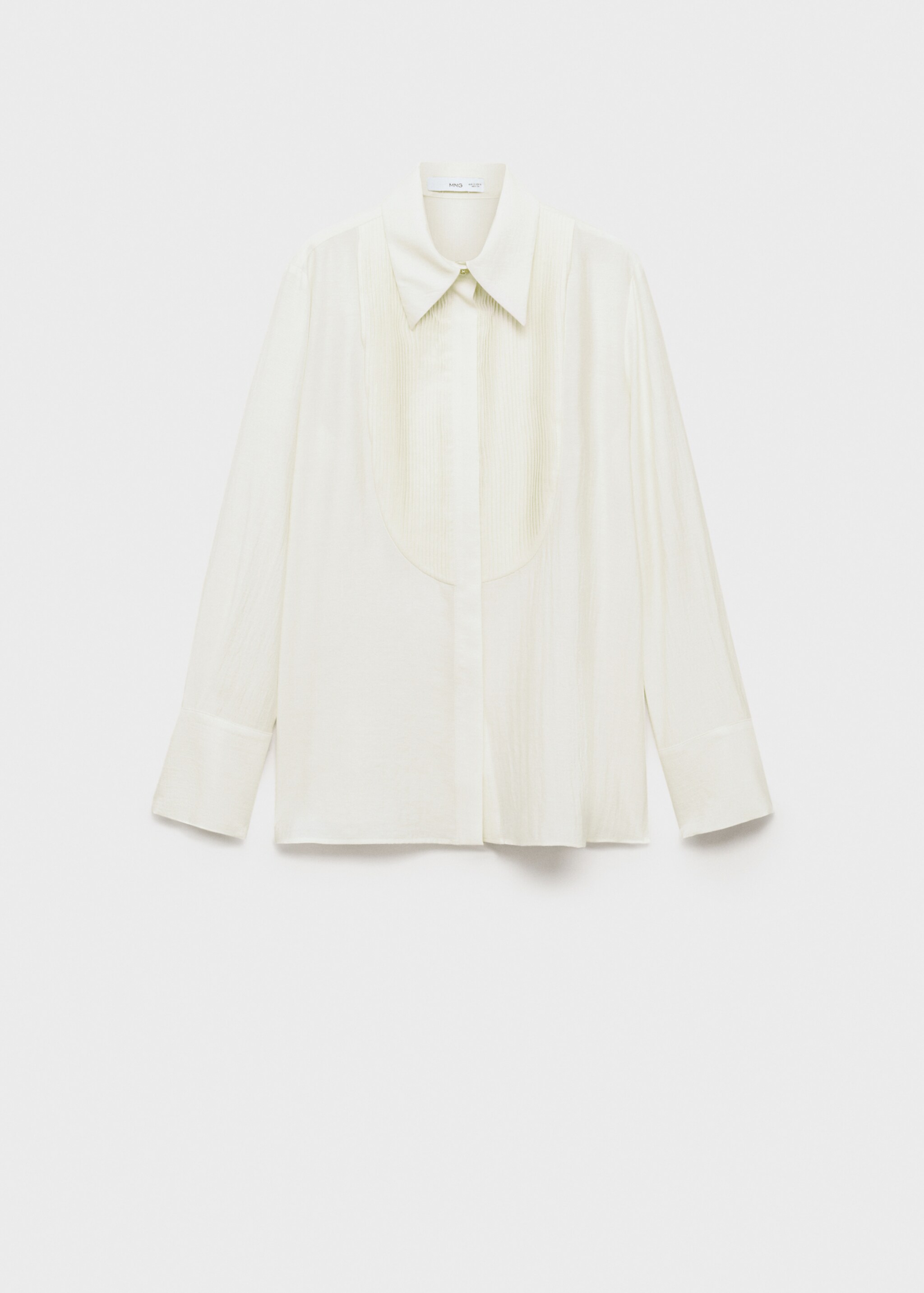 Fluid shirt with contrasting panel - Article without model, Off White. Ref: 87020636-00.
