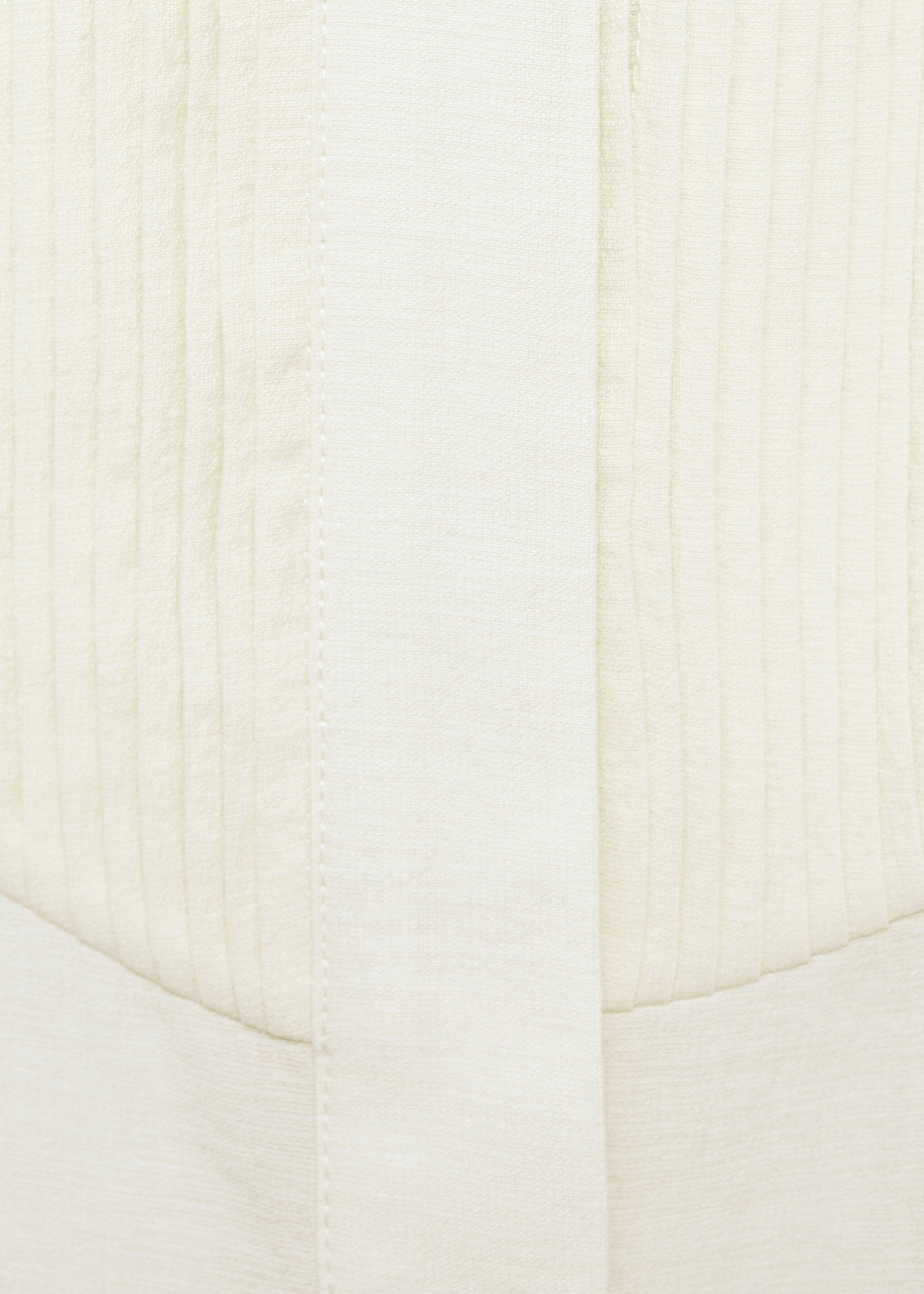 Fluid shirt with contrasting panel - Details of the article 0, Off White. Ref: 87020636-00.