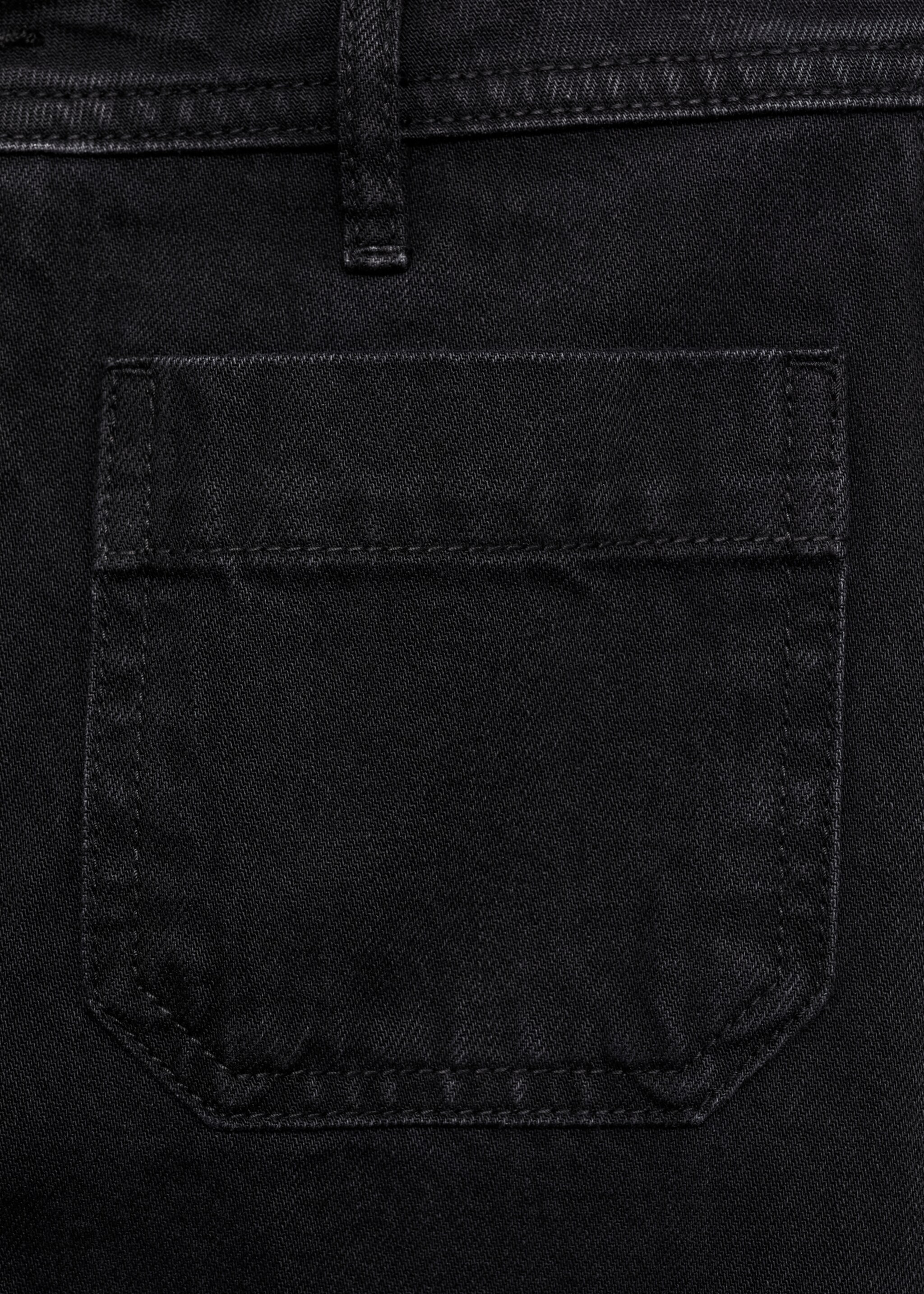 Wideleg jeans met zakken - Detail van het artikel 0, Black denim. Ref: 87020637-00.