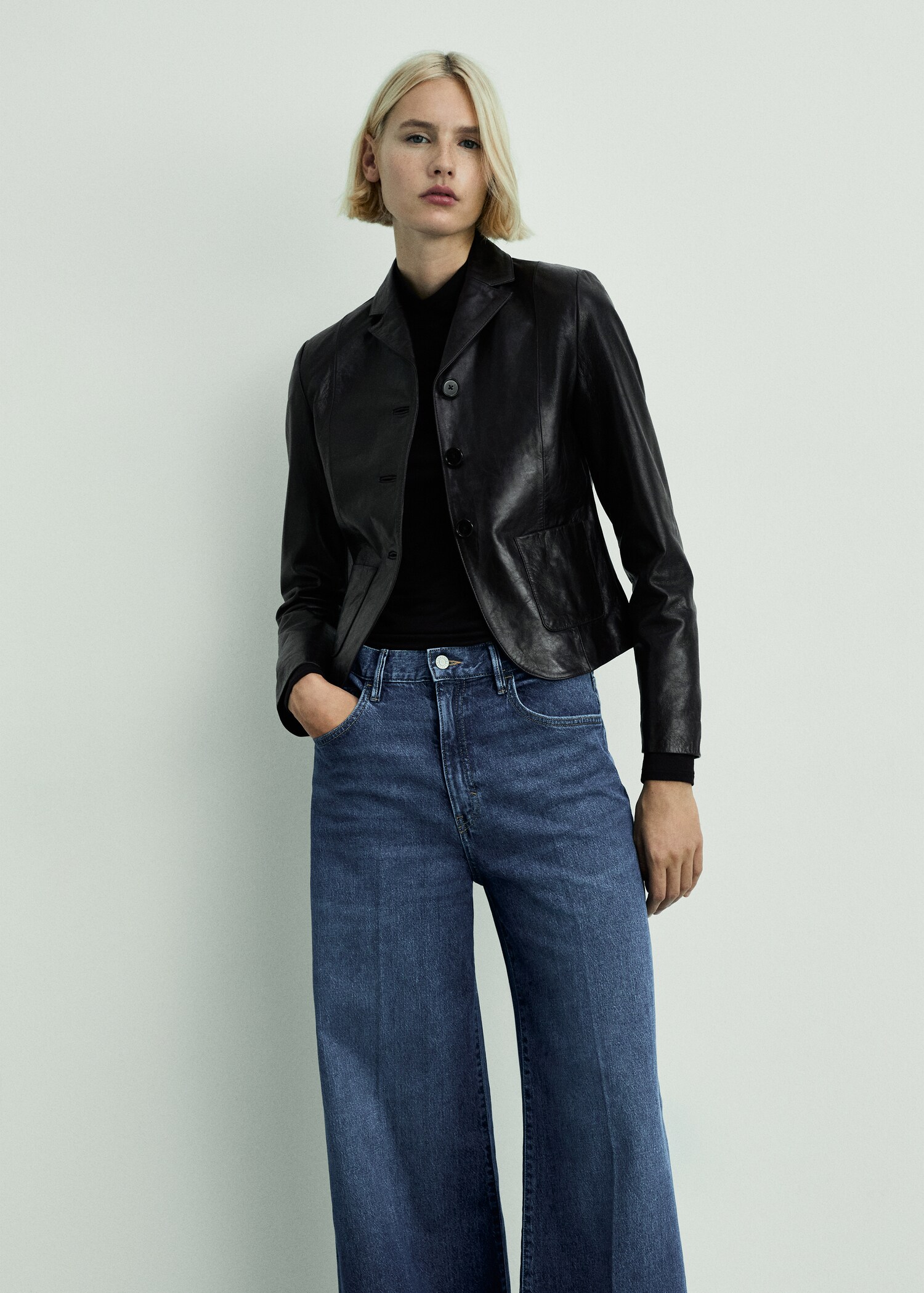 Wide-leg high-waist jeans - Detail van het artikel 1