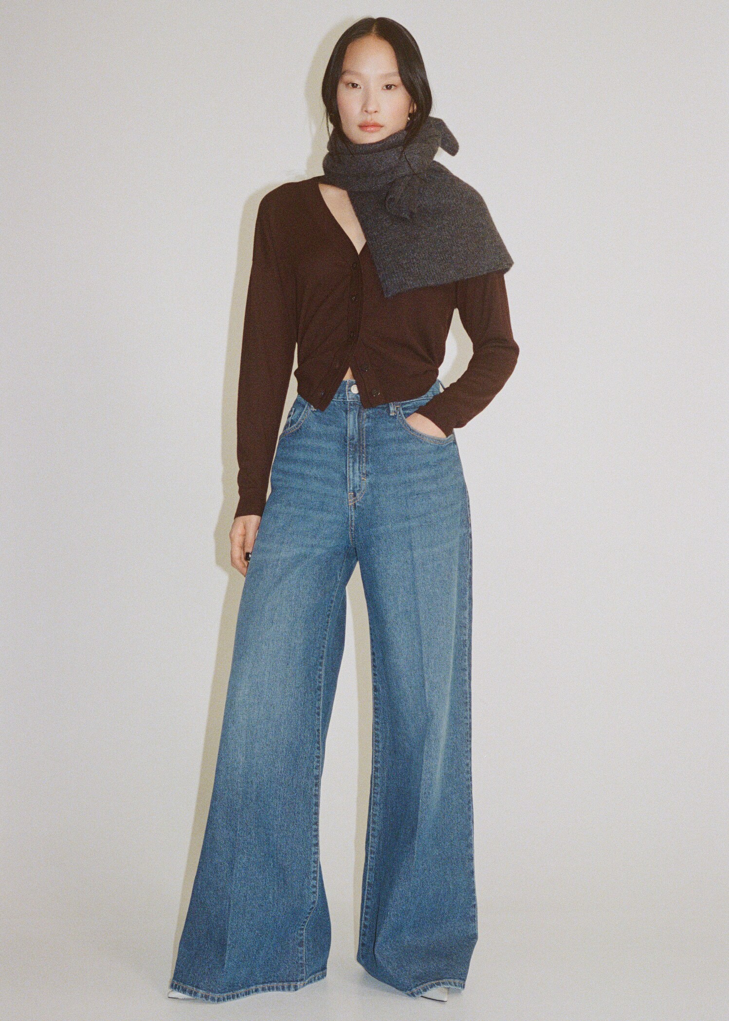 Wide-leg high-waist jeans - Detail van het artikel 6
