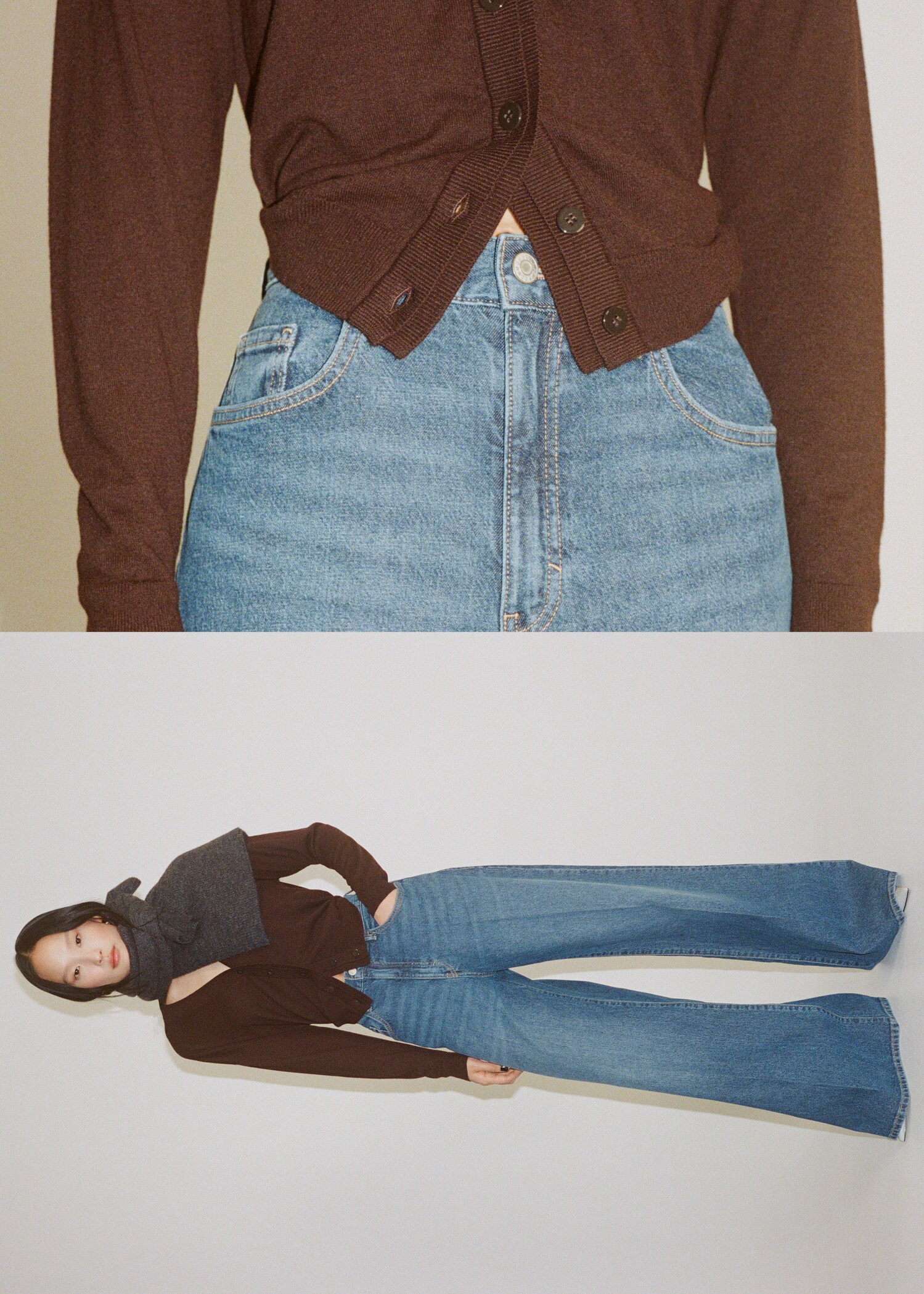 Wide-leg high-waist jeans - Detail van het artikel 7