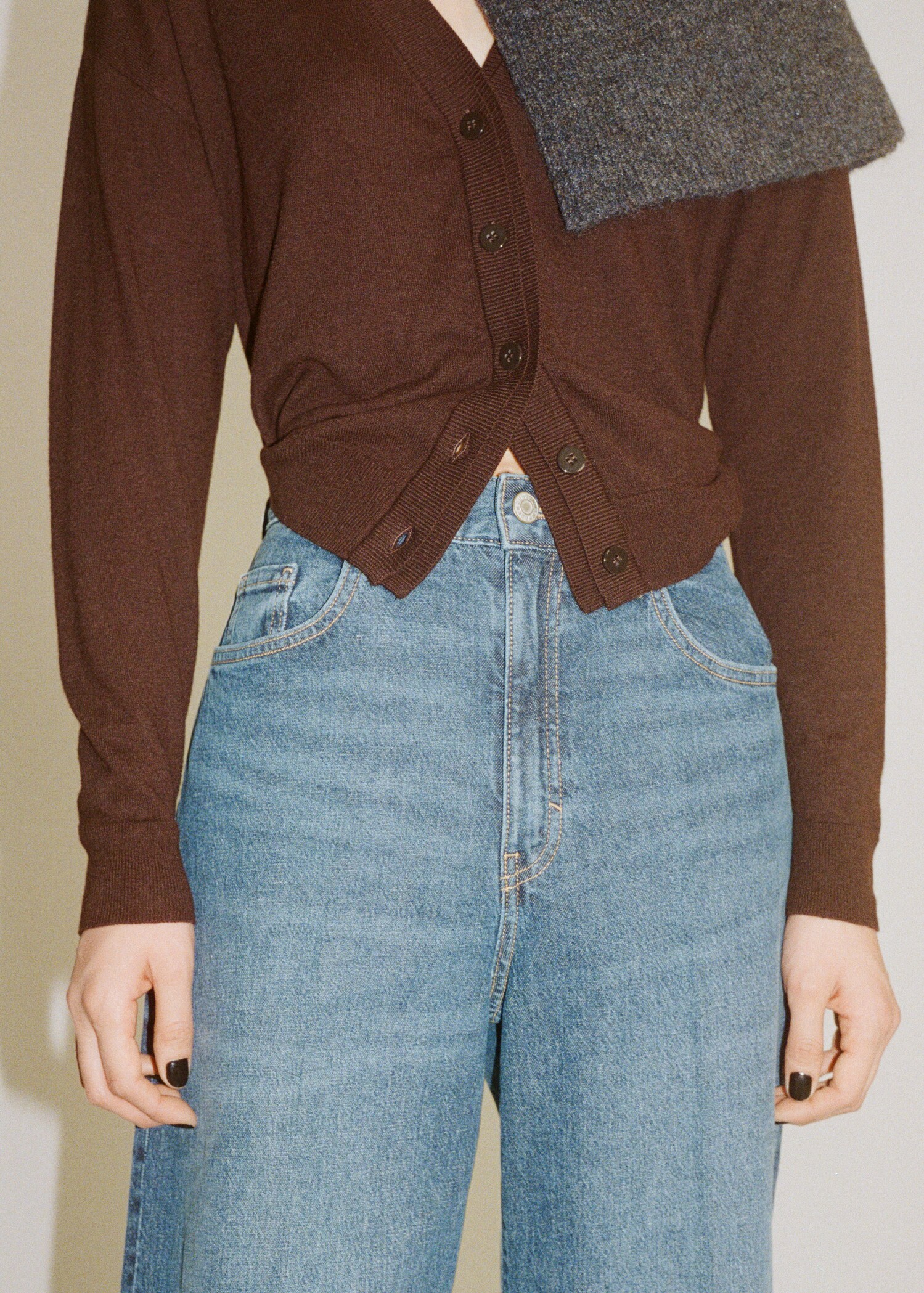 Wide-leg high-waist jeans - Detail van het artikel 9