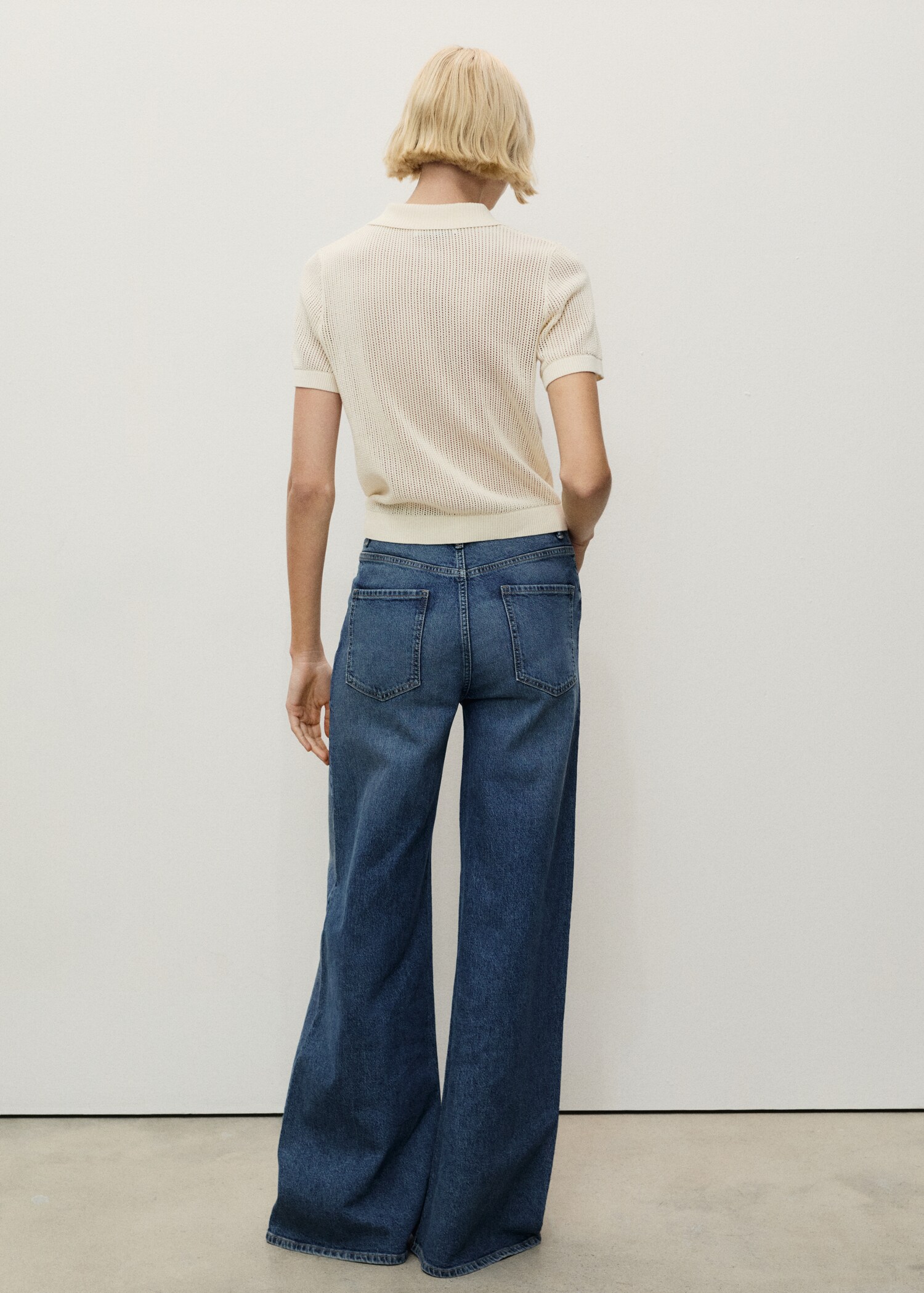 Wide-leg high-waist jeans - Achterkant van het artikel