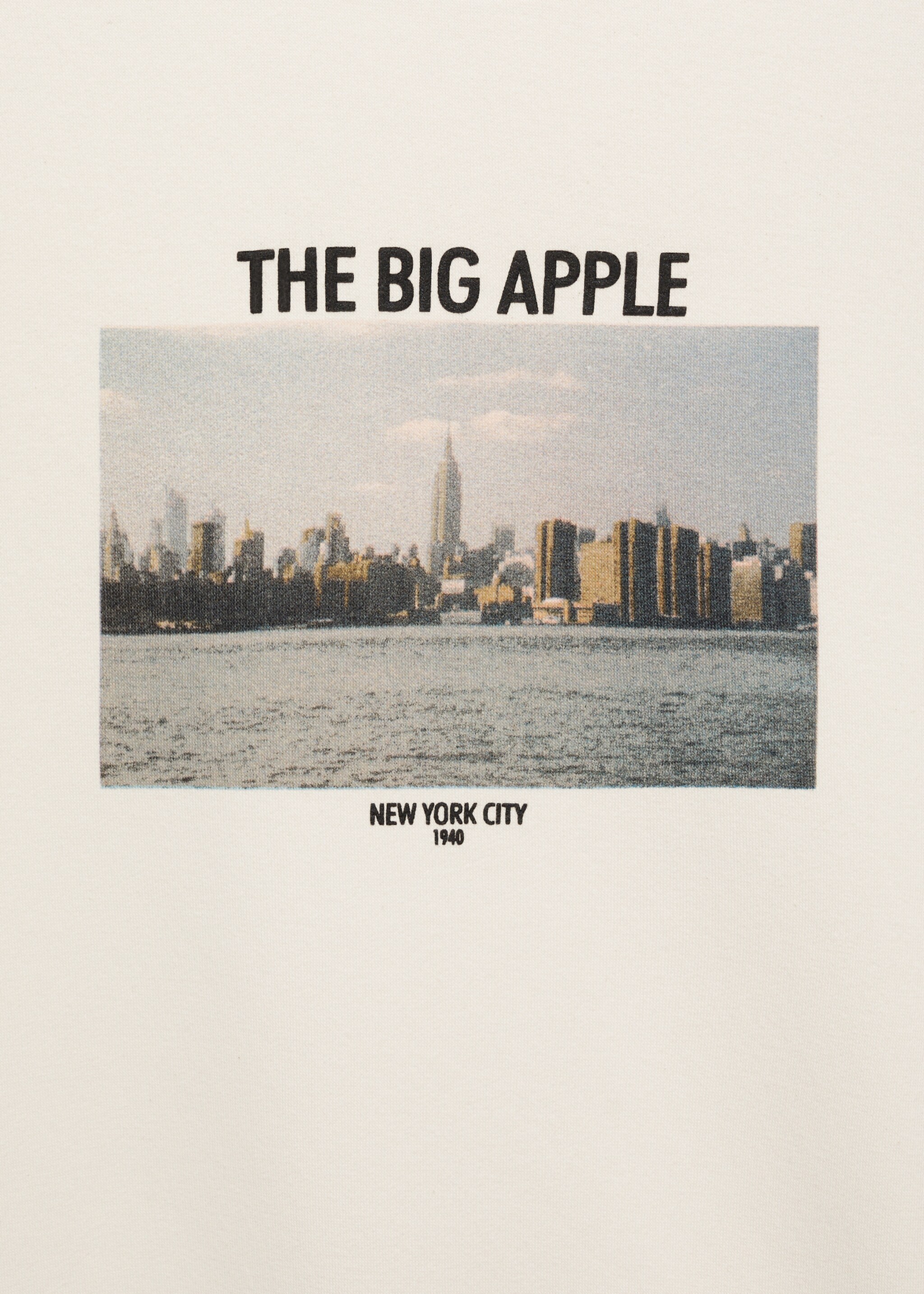 Sweat-shirt coton imprimé graphique - Détail de l'article 0, Beige. Ref: 87020640-00.