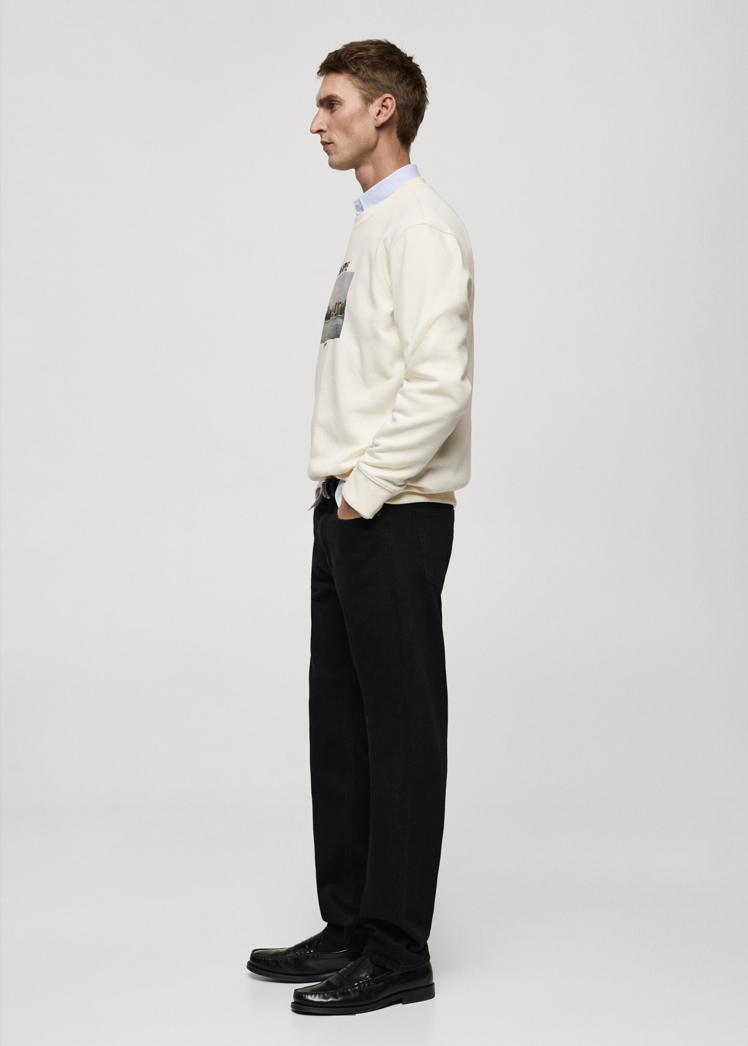 Sweat-shirt coton imprimé graphique - Détail de l'article 4