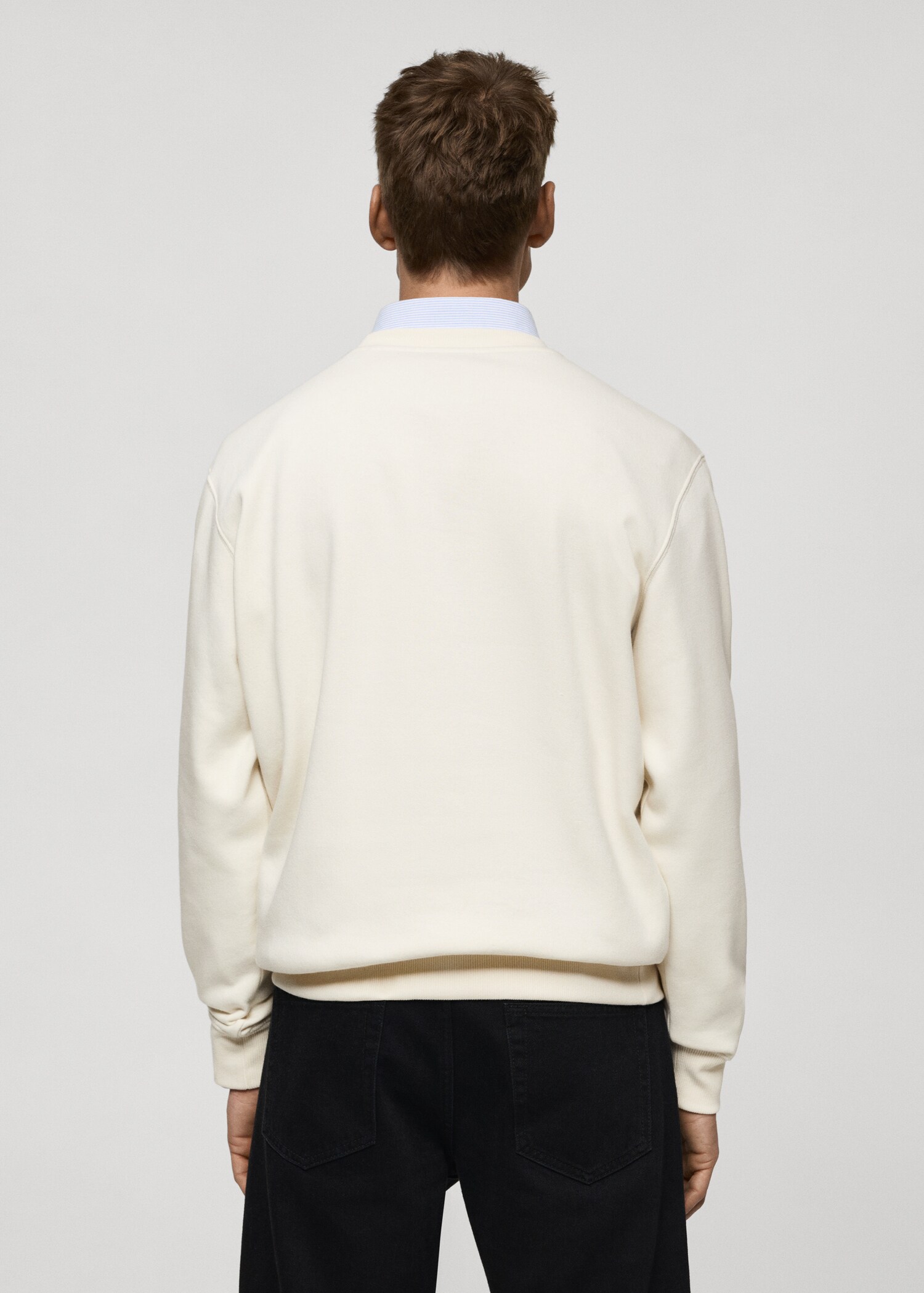 Sweat-shirt coton imprimé graphique - Verso de l’article