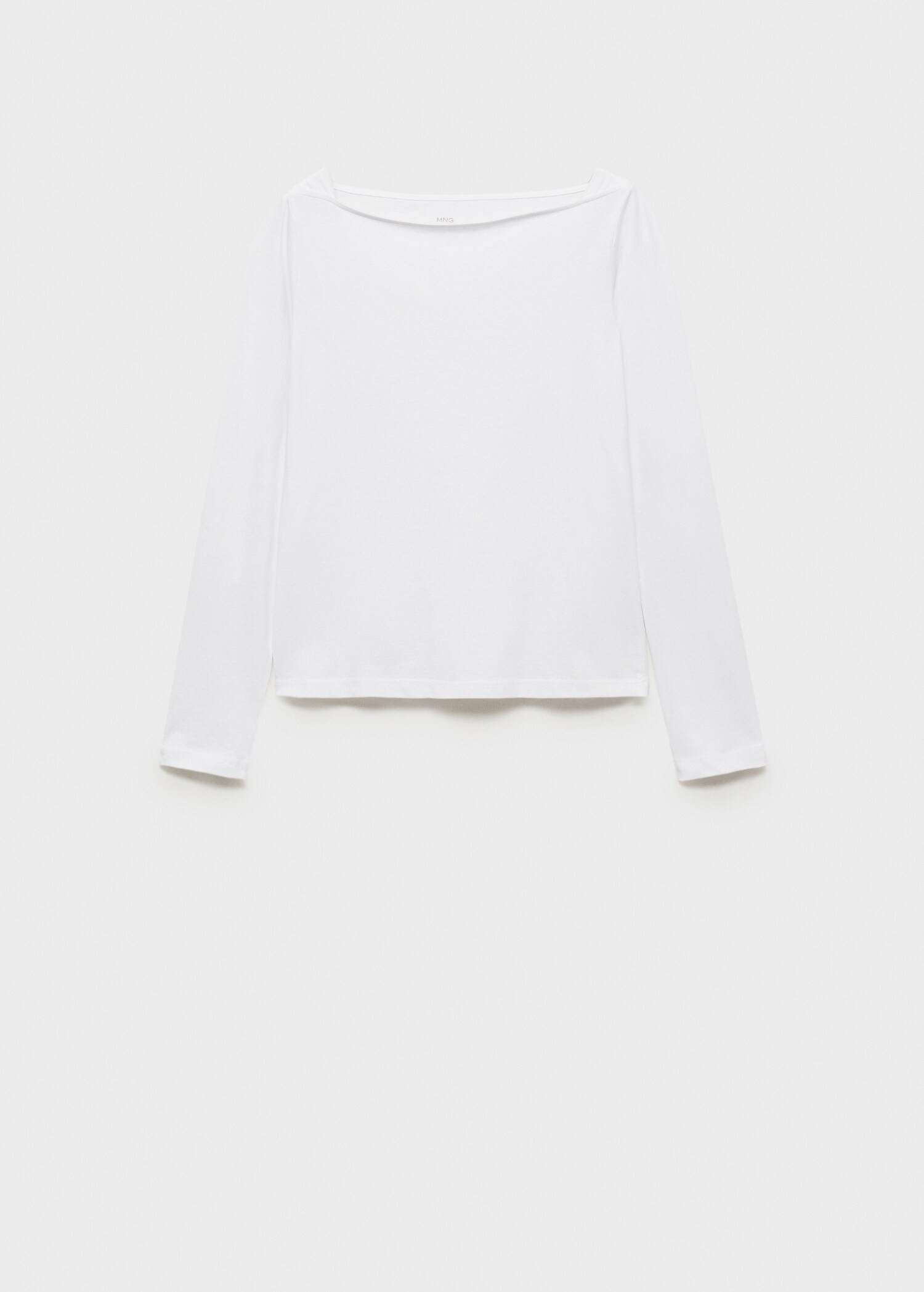 Cotton boat neck t-shirt - Article without model