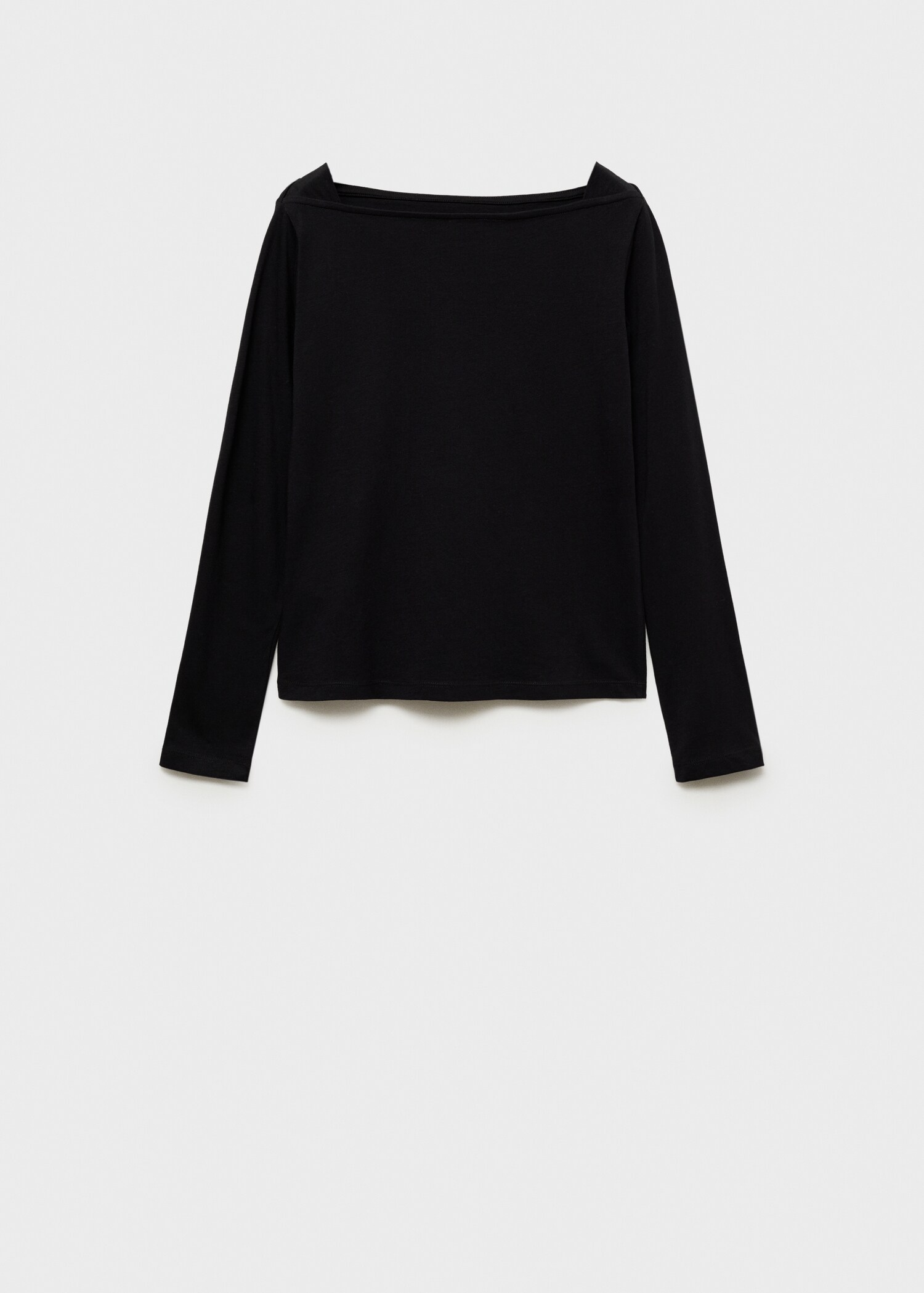 Cotton boat neck t-shirt - Article without model