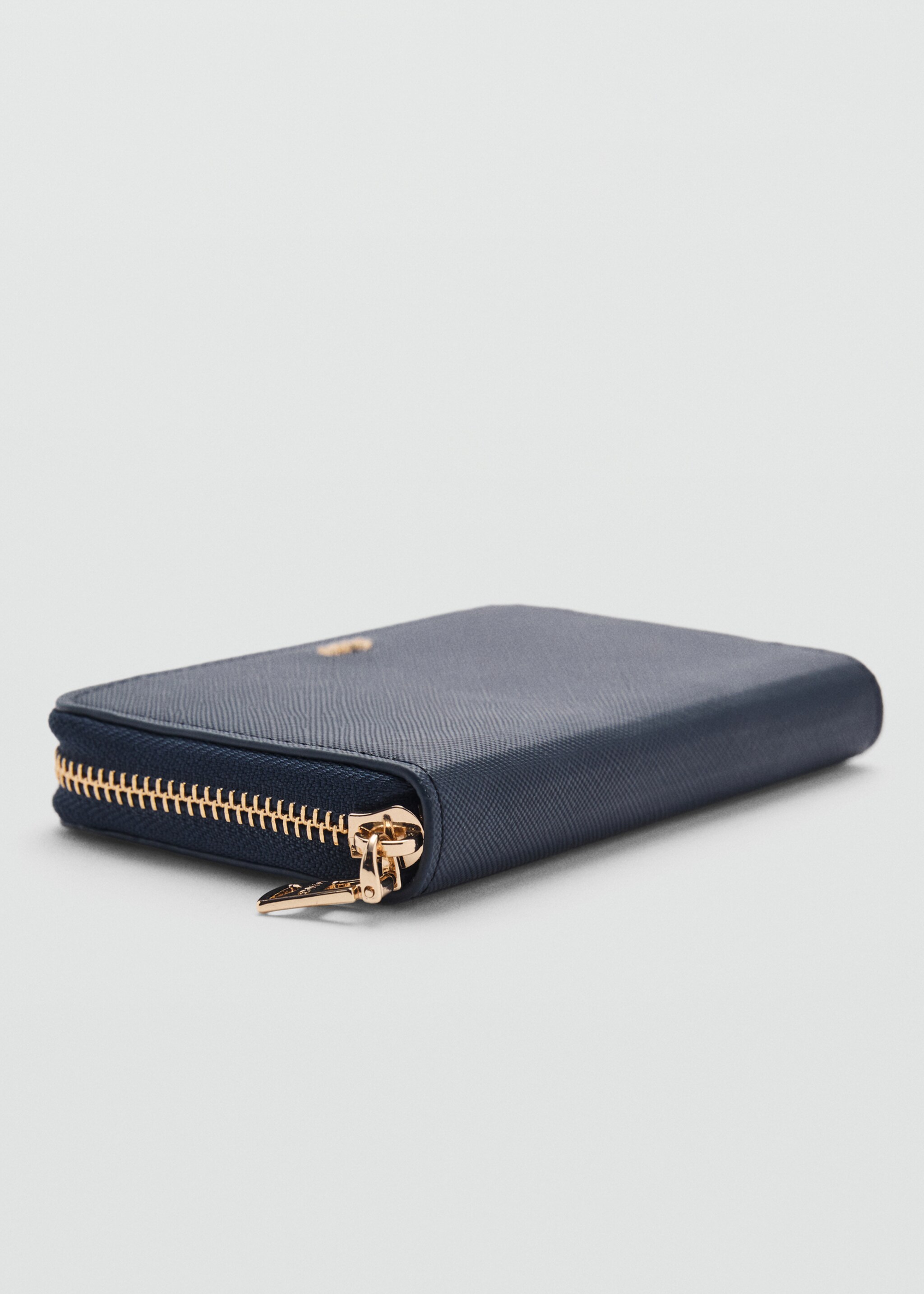 Faux-leather wallet - Details of the article 1, Blue. Ref: 87020648-00.
