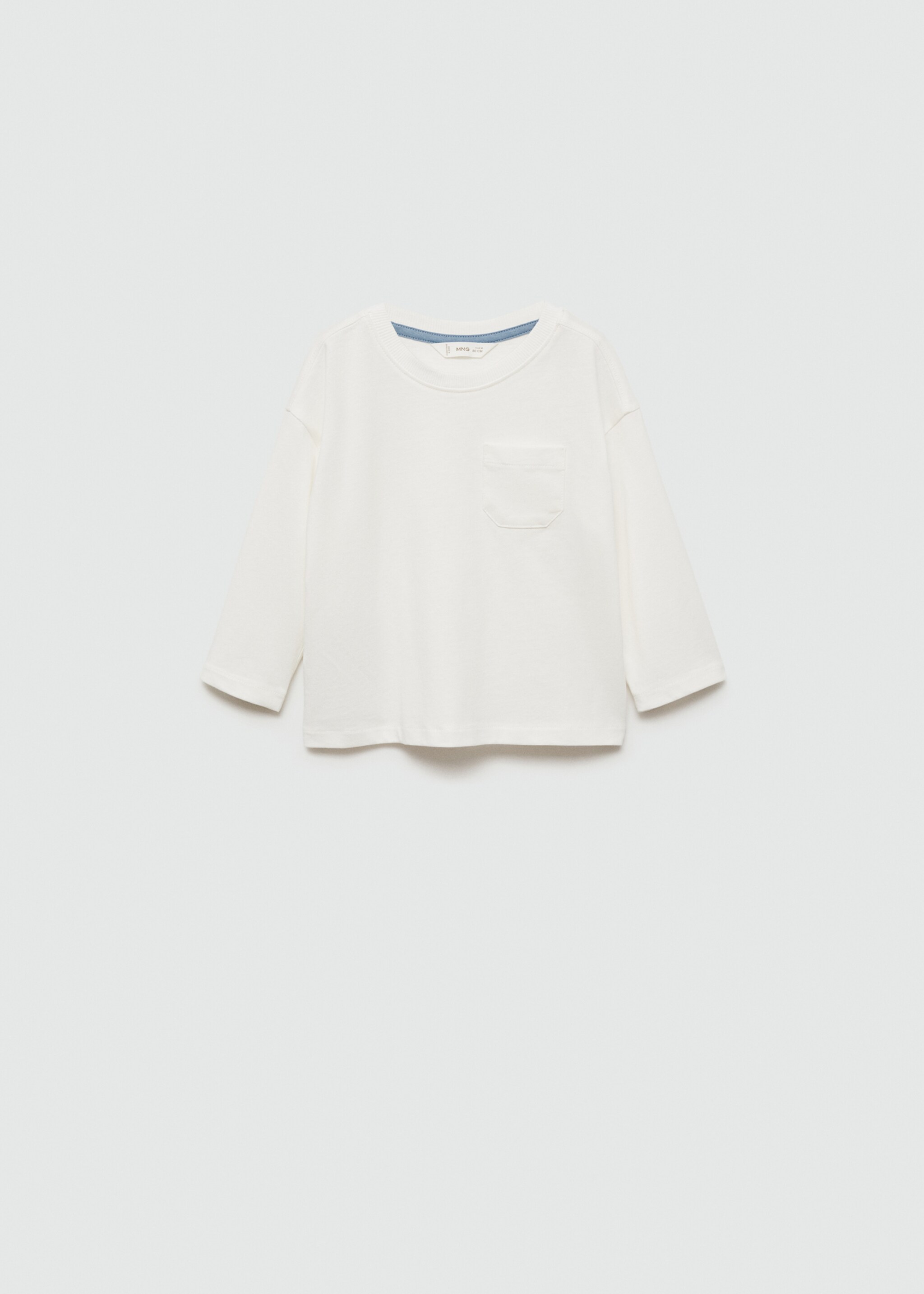 Patch pocket T-shirt - Article without model, Off White. Ref: 87020650-00.