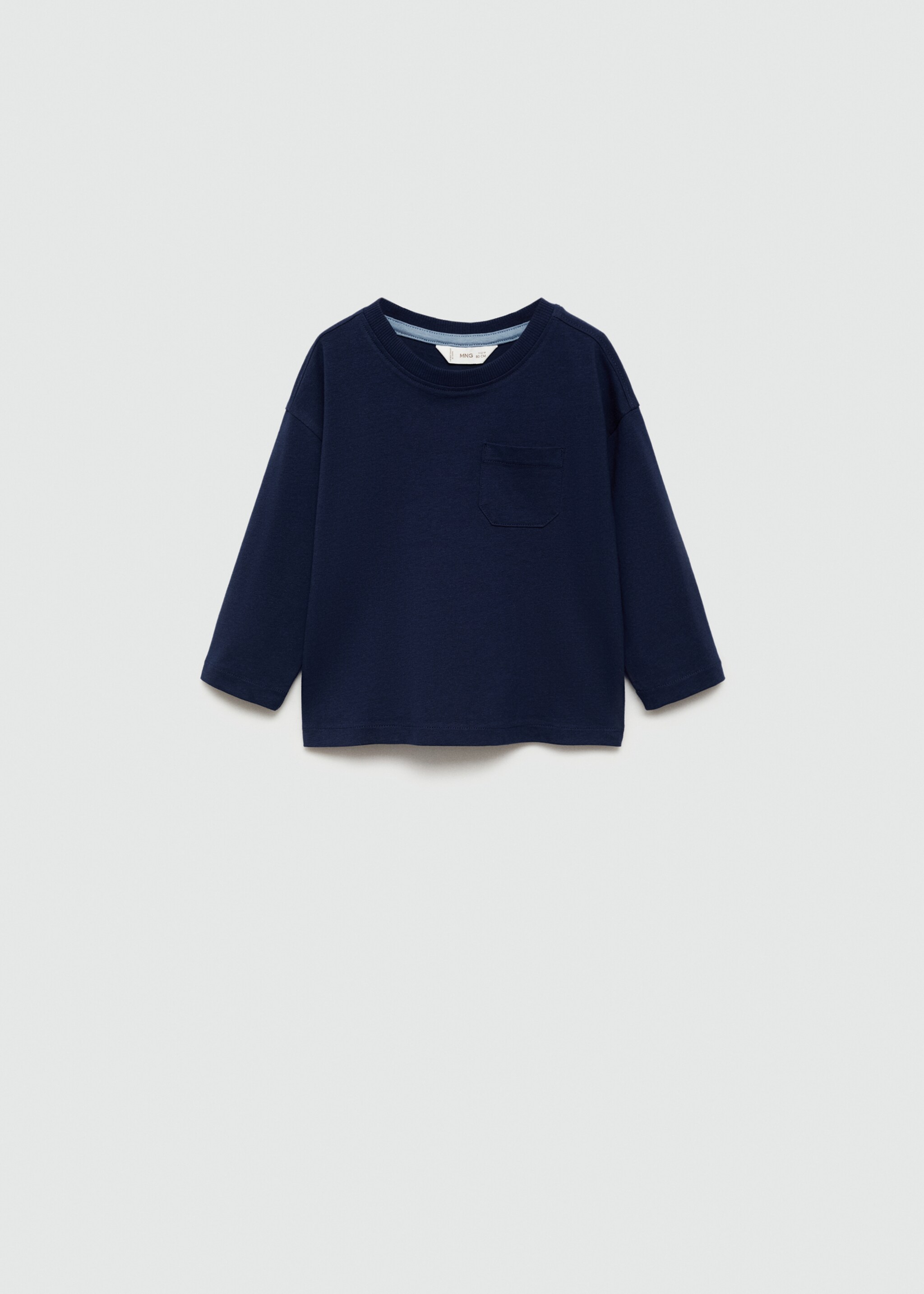 T-shirt met opgestikte borstzak - Artikel zonder model, Donkermarine. Ref: 87020650-00.