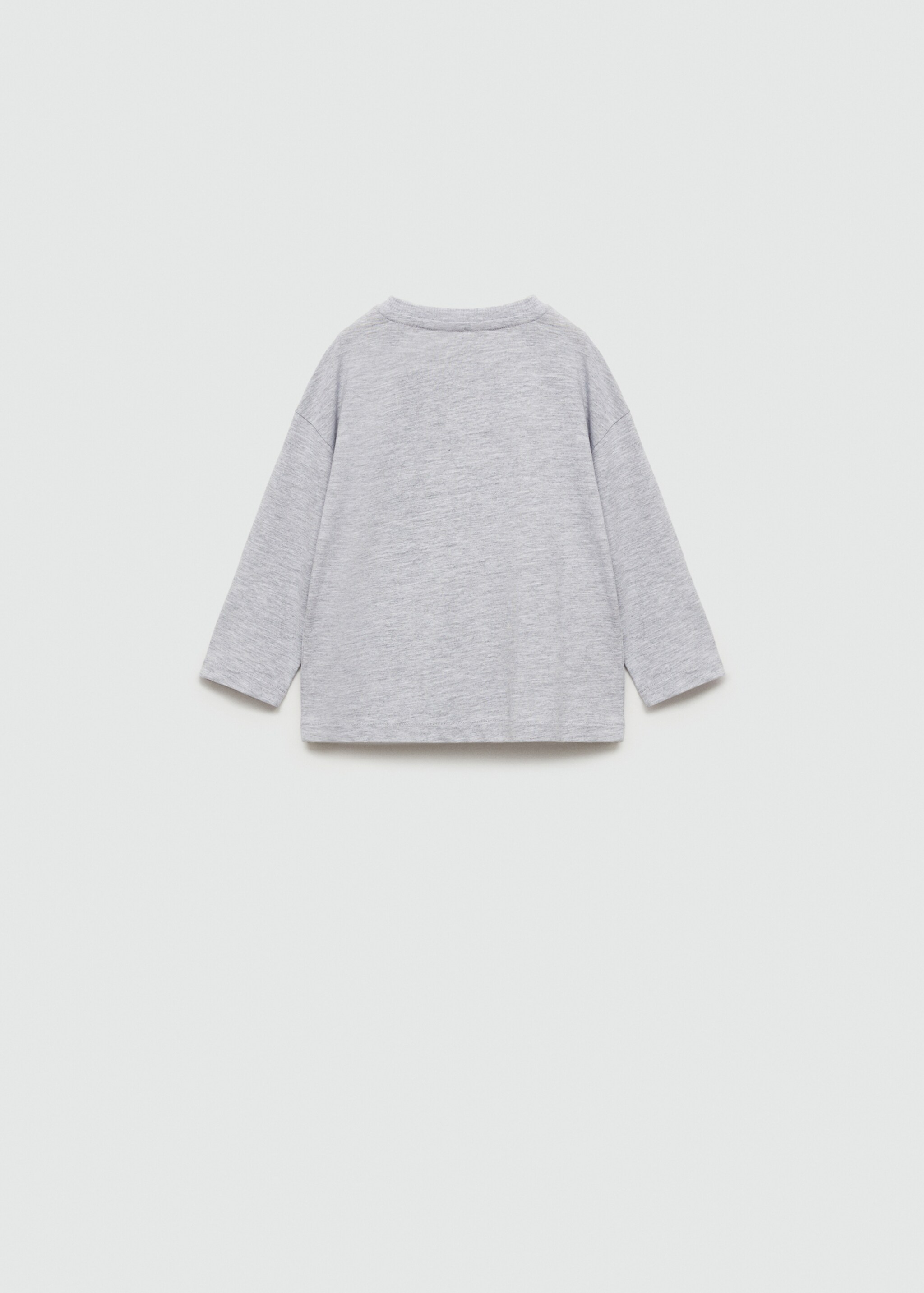 Patch pocket T-shirt - Reverse of the article, Medium Heather Grey. Ref: 87020650-00.