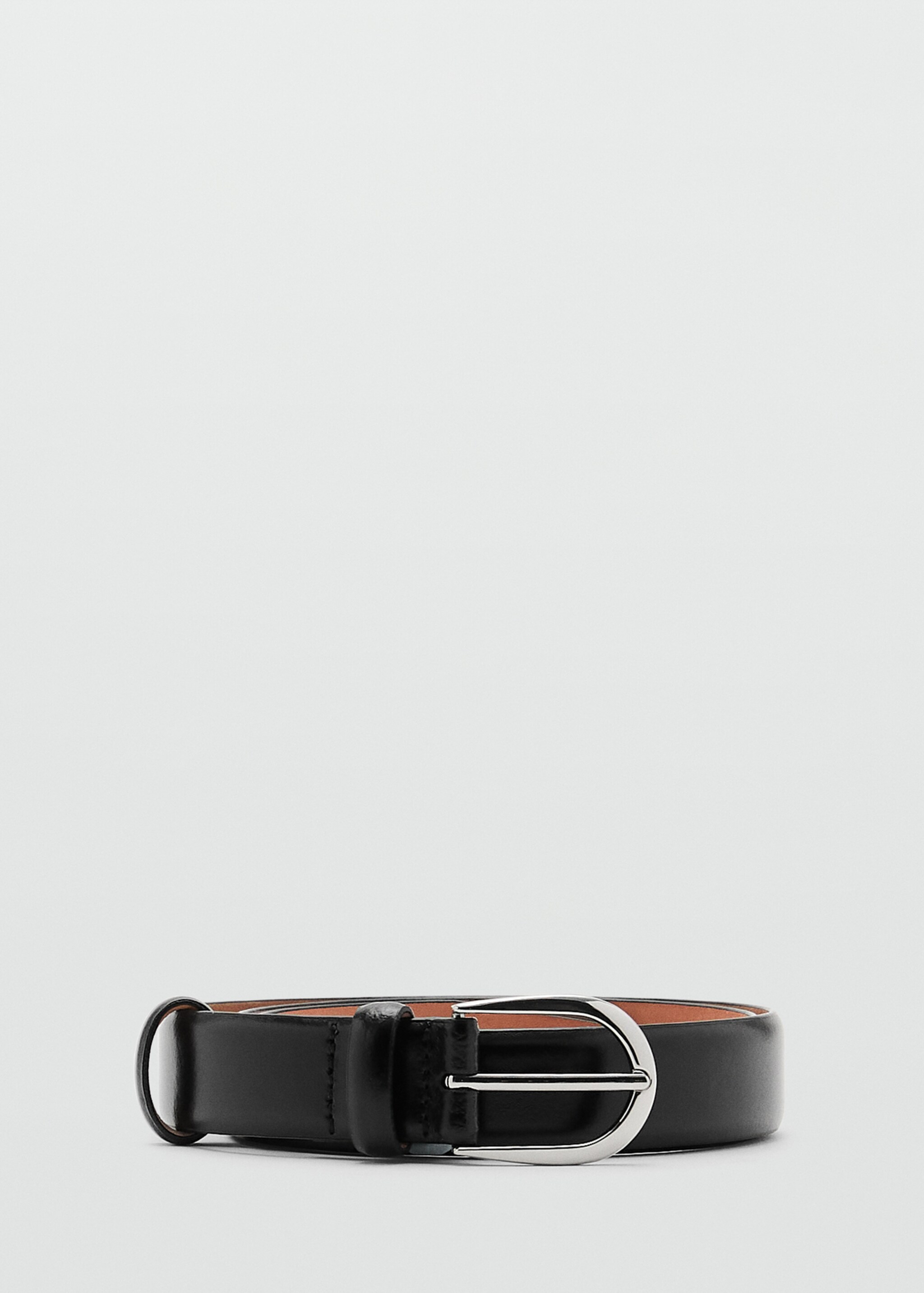 Cinto pele fivela - Artigo sem modelo, Preto. Ref: 87020651-00.