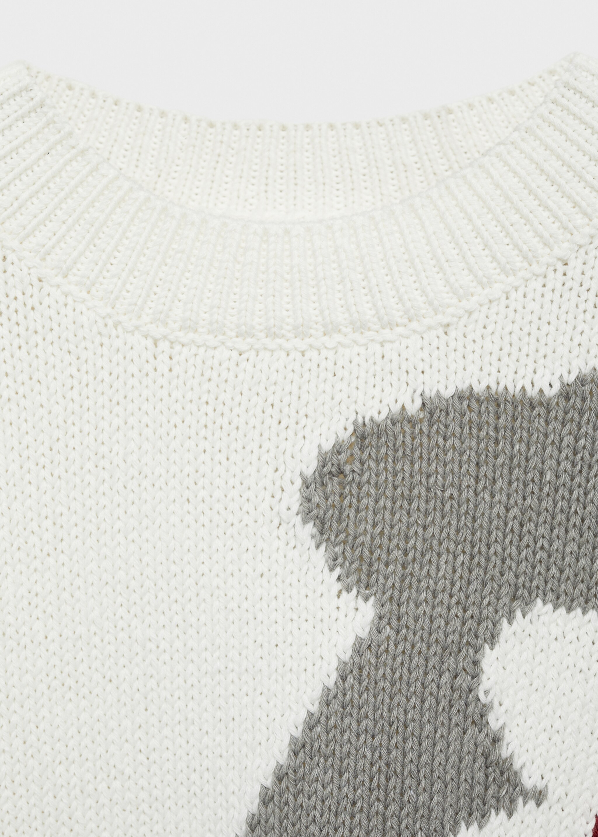 Pull-over maille fleur - Détail de l'article 8, Écru. Ref: 87020653-00.