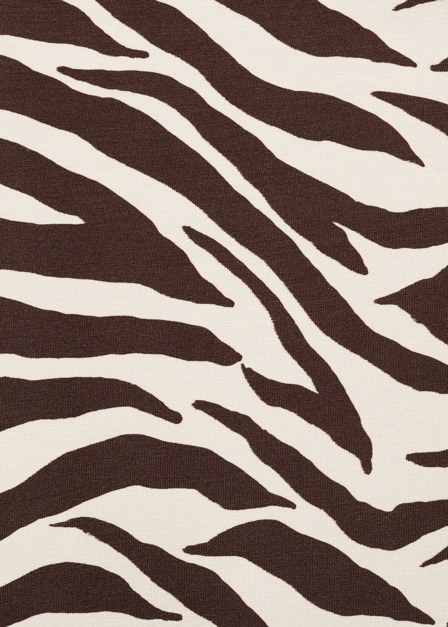Zebra-print asymmetrical-neck t-shirt - Details of the article 8