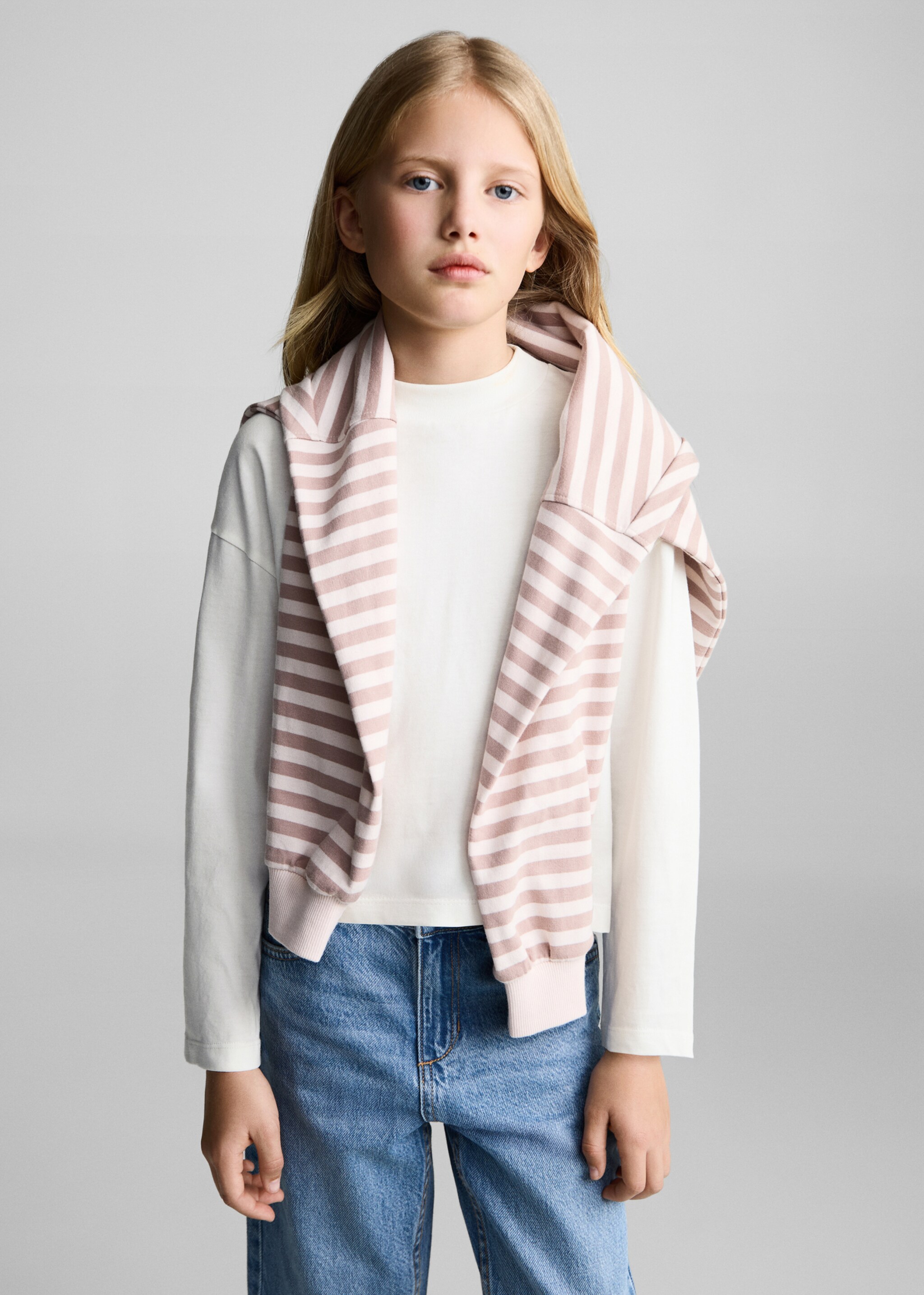 Plain cotton t-shirt - Medium plane, Ecru. Ref: 87020657-00.