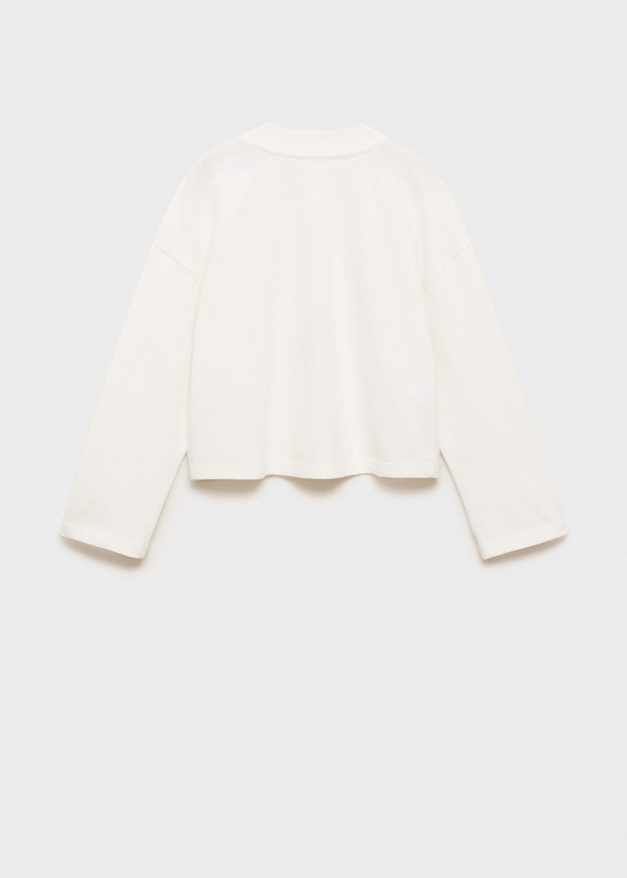 Plain cotton t-shirt - Reverse of the article, Ecru. Ref: 87020657-00.