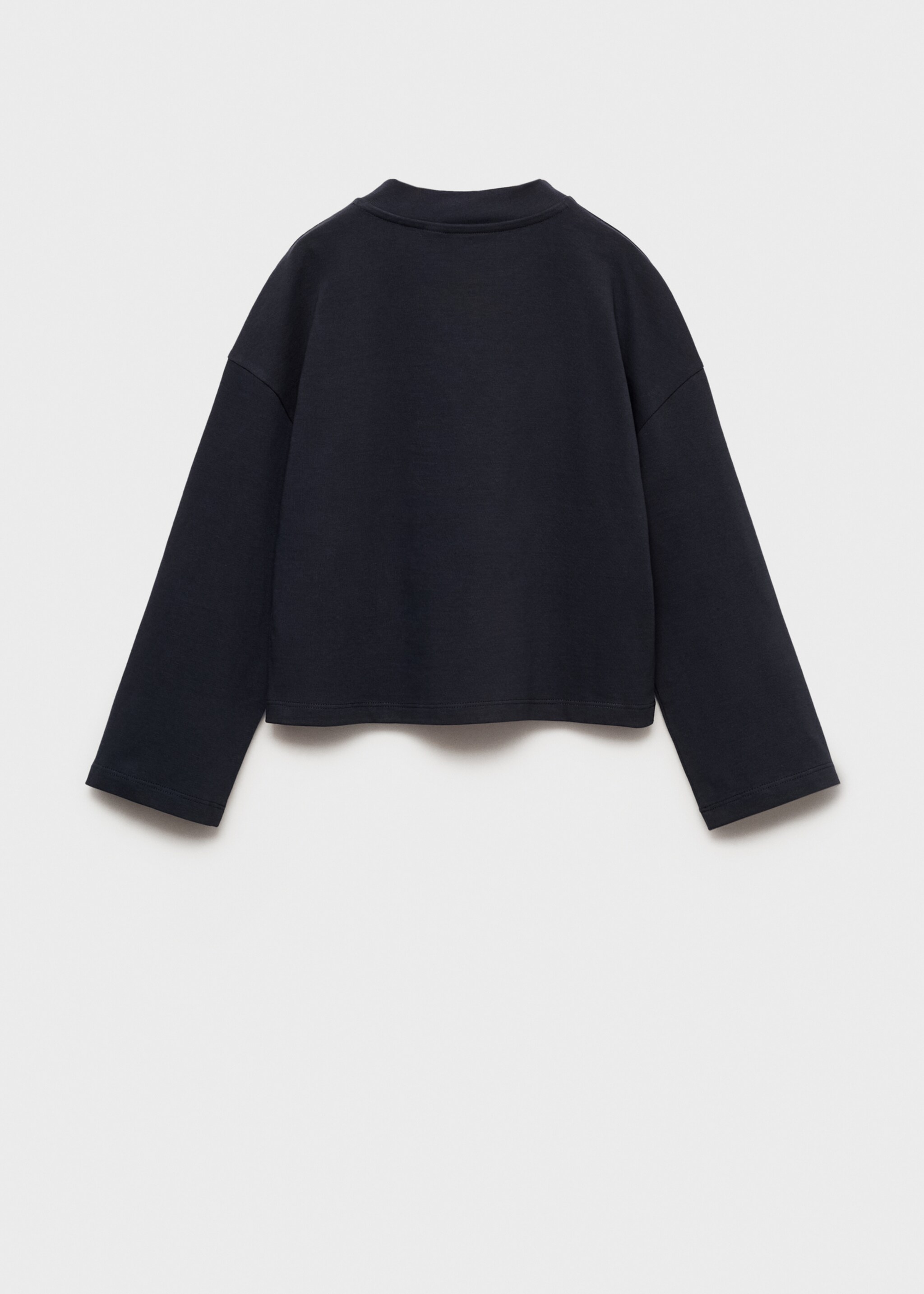 Plain cotton t-shirt - Reverse of the article, Navy. Ref: 87020657-00.