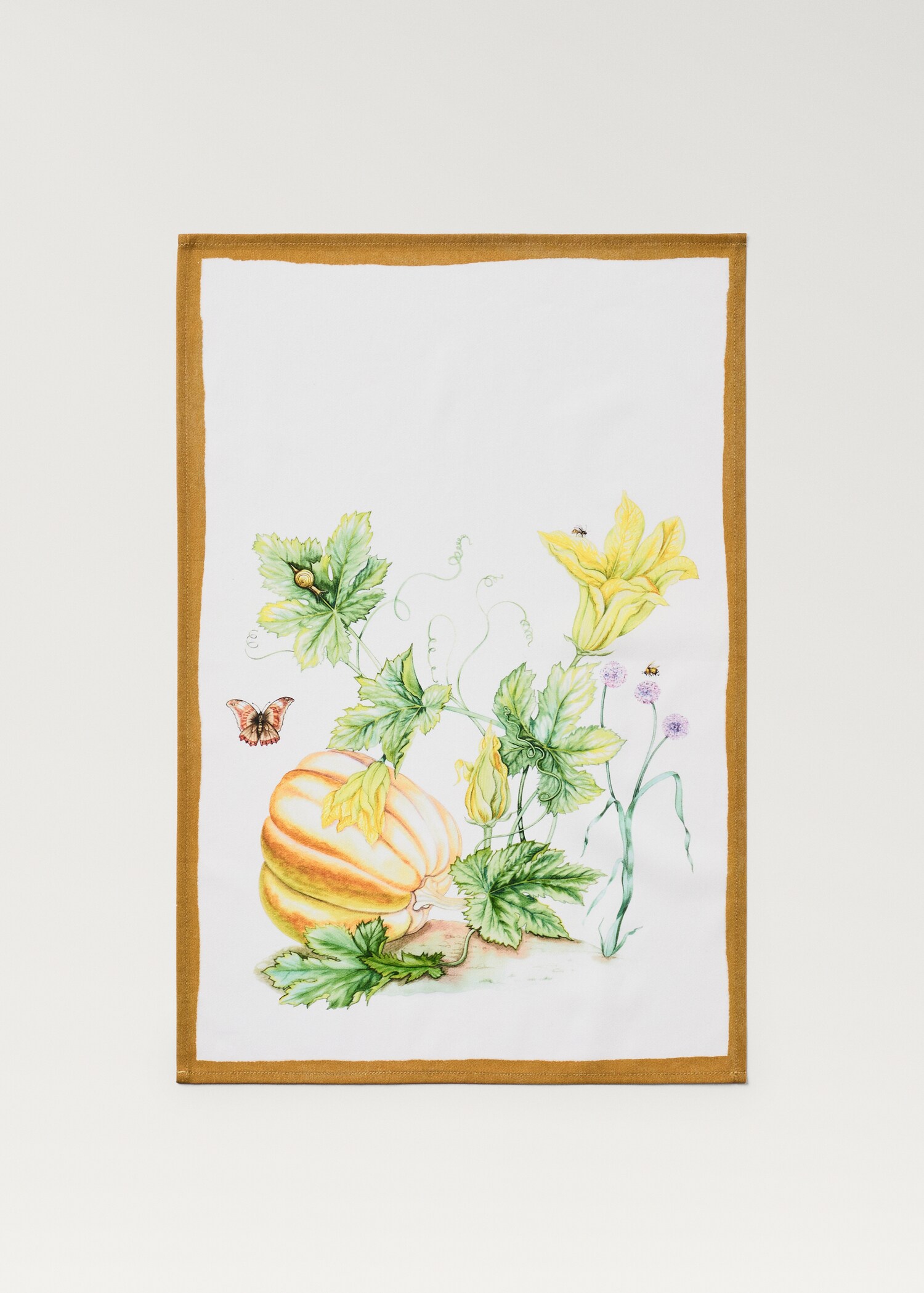 Cotton kitchen towel with vegetable print - Details of the article 1