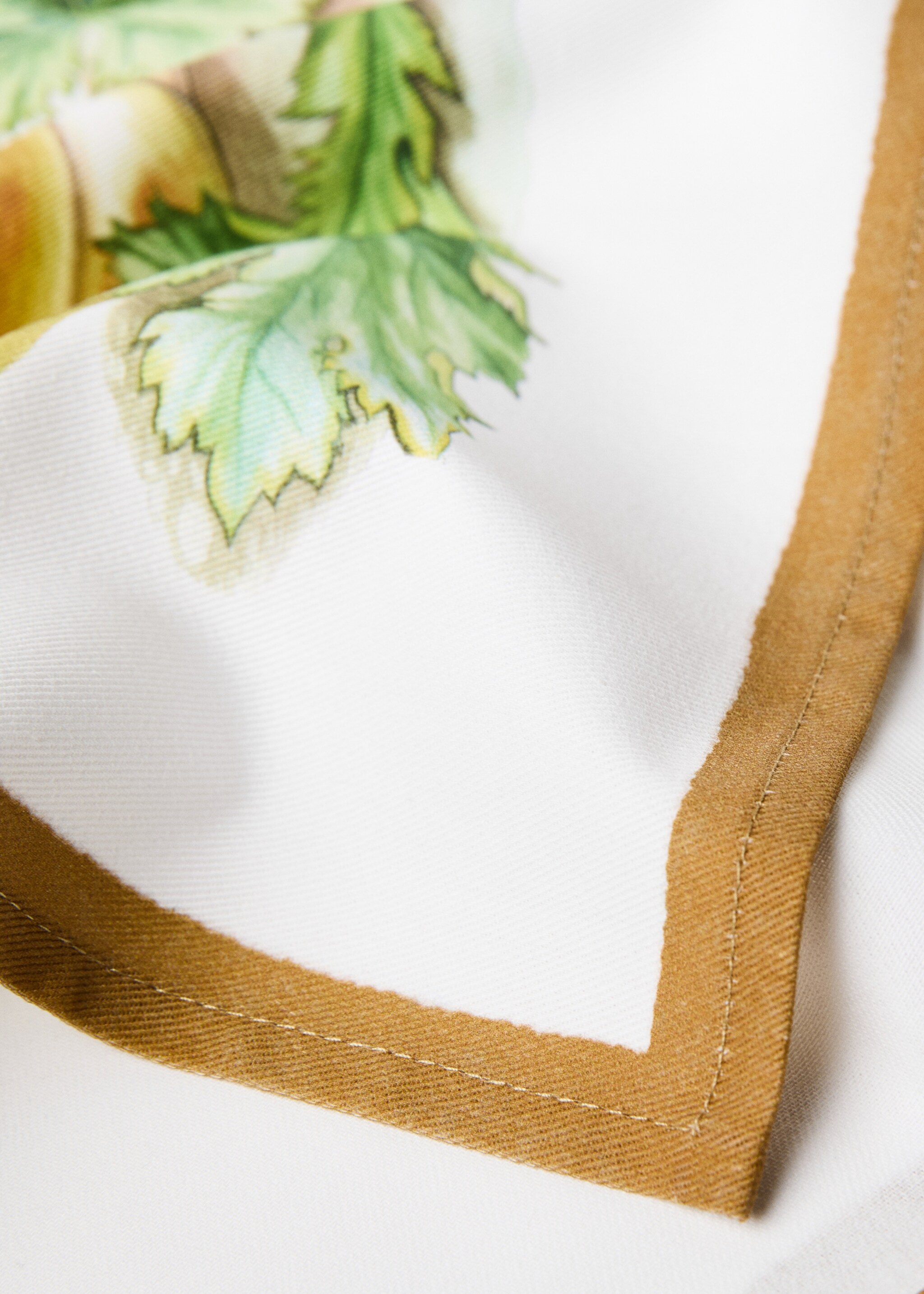 Cotton kitchen towel with vegetable print - Details of the article 2, Light Blue. Ref: 87020658-00.