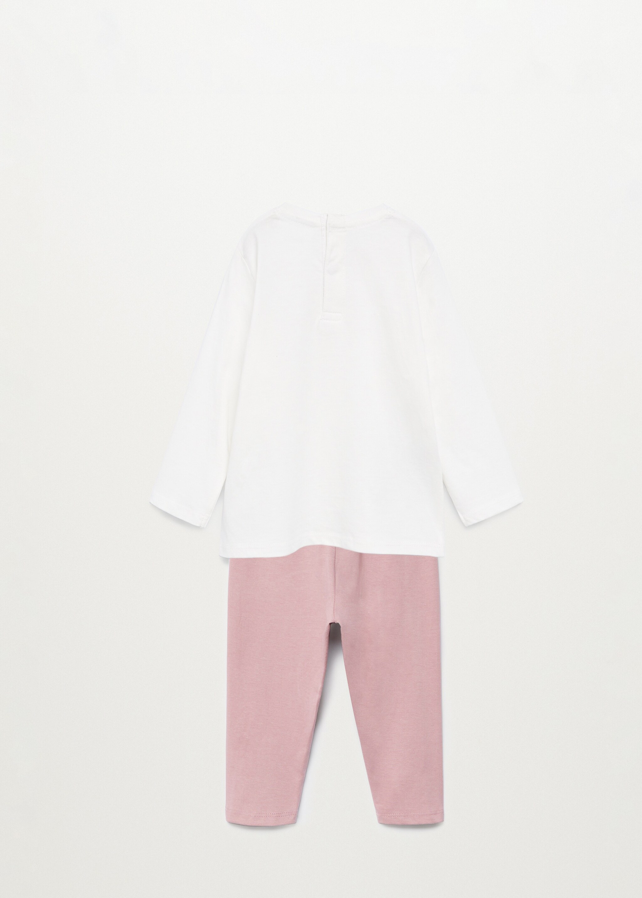 Pijama largo estampado algodón orgánico - Reverso del artículo