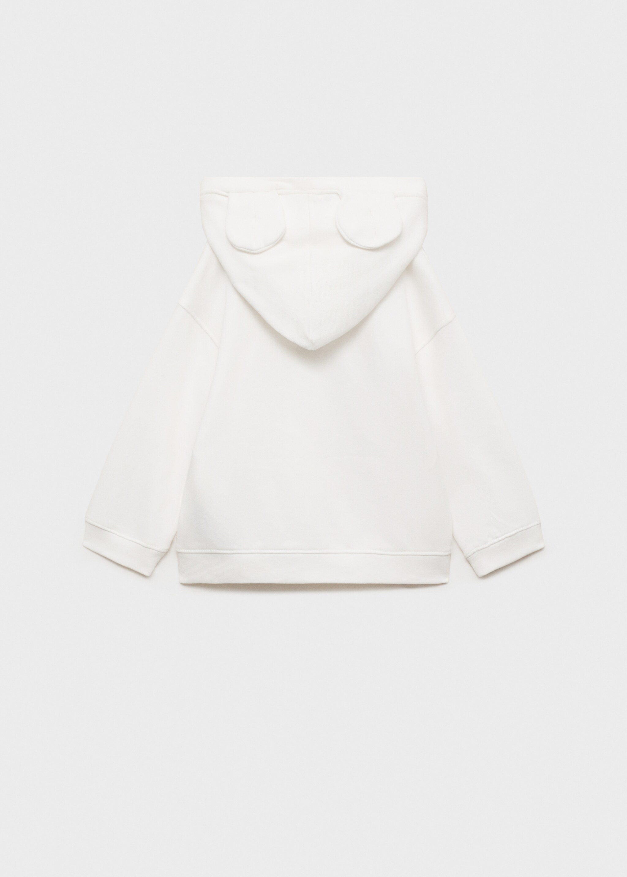 Hooded sweatshirt with ears - Reverse of the article, Off White. Ref: 87021046-00.