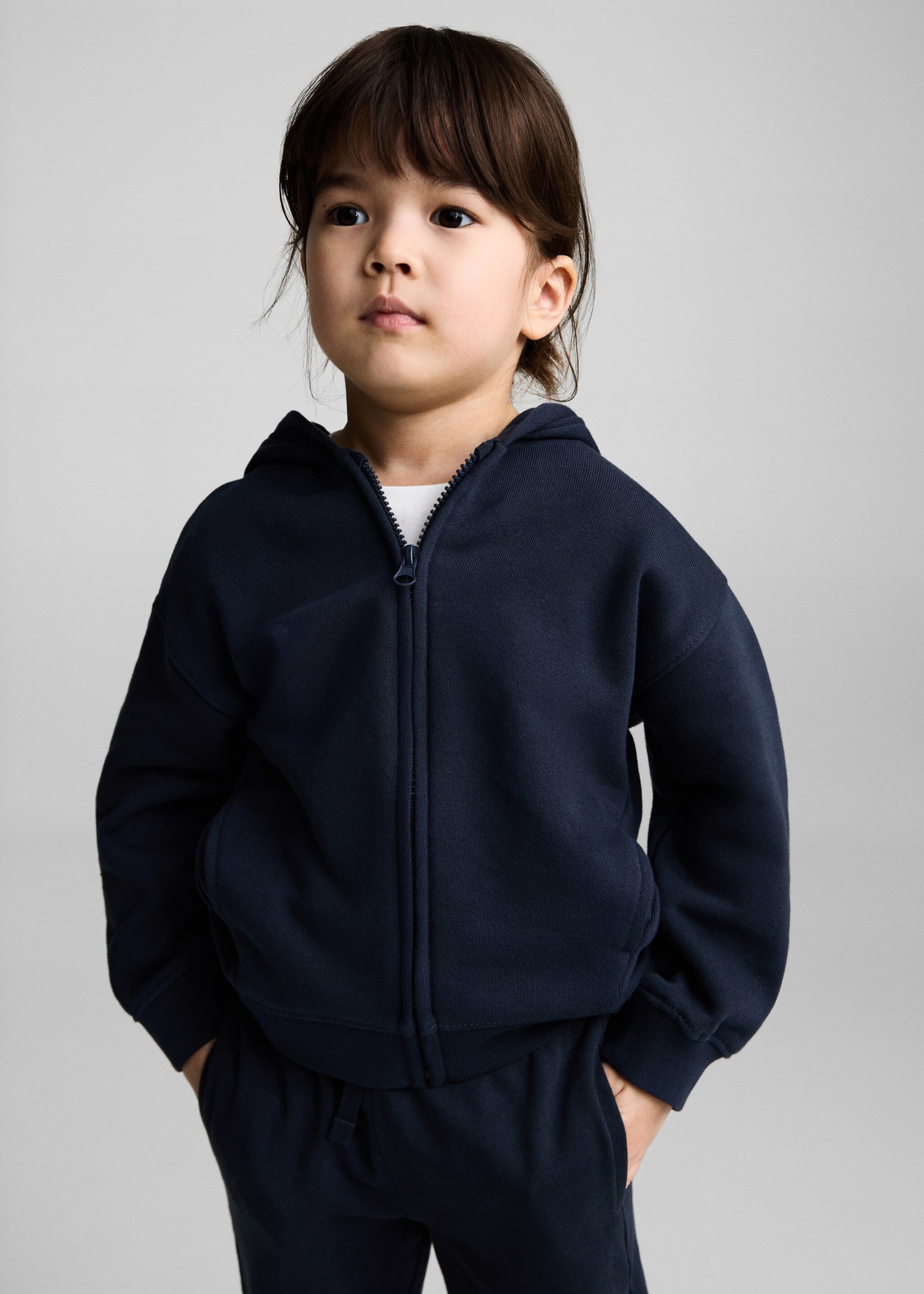 Hooded sweatshirt with ears - Medium plane, Dark Navy. Ref: 87021046-00.