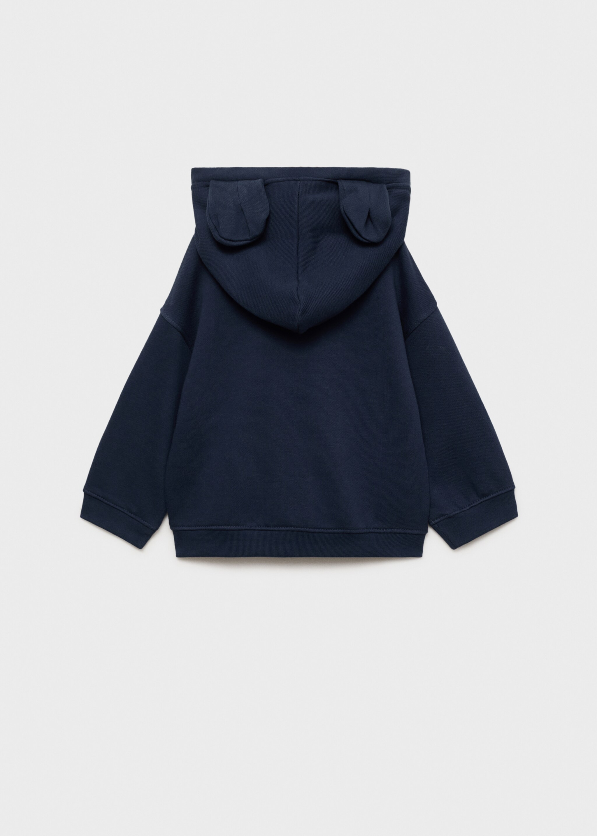 Hooded sweatshirt with ears - Reverse of the article, Dark Navy. Ref: 87021046-00.