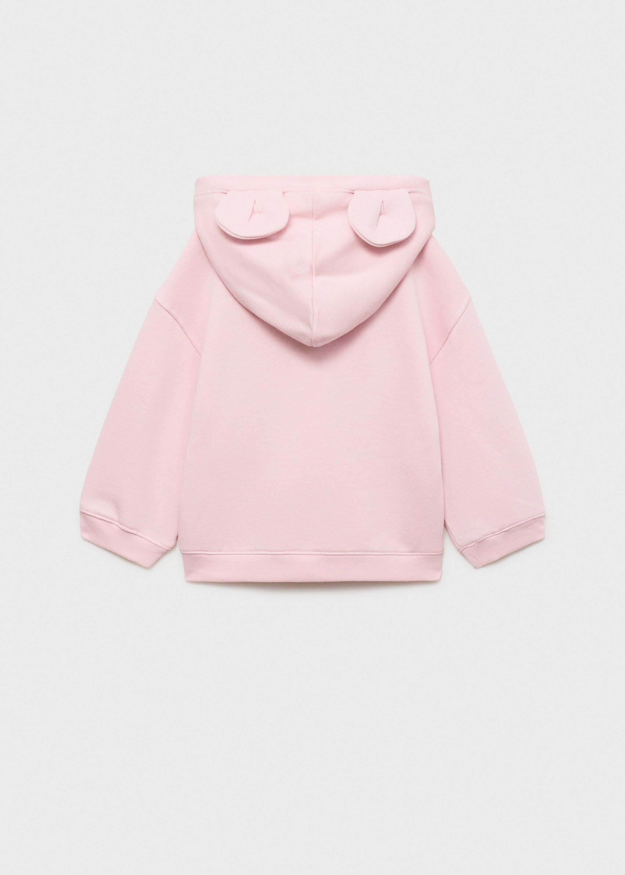 Hooded sweatshirt with ears - Reverse of the article, Pink. Ref: 87021046-00.