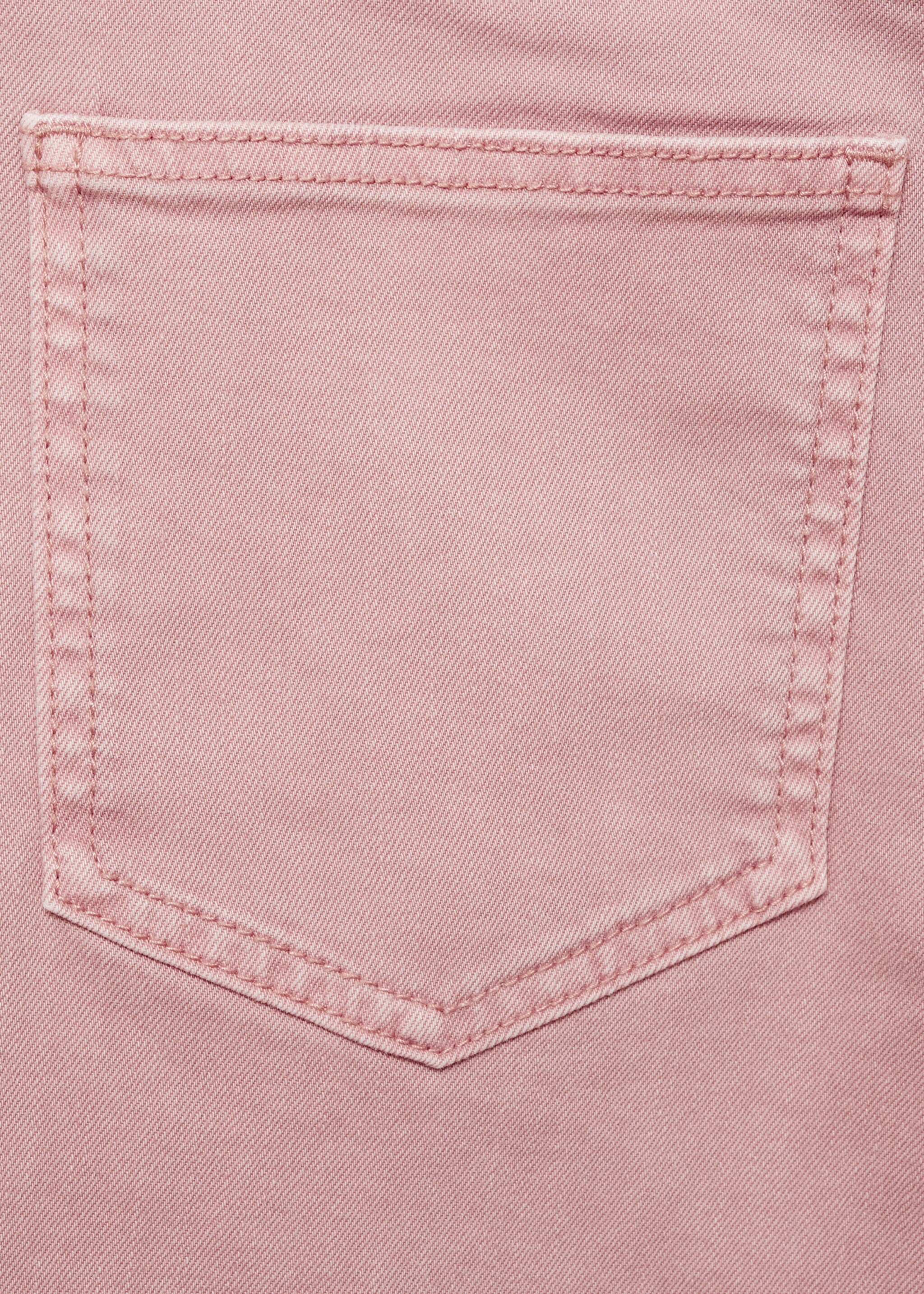 Jeans culotte mid-waist comfort - Details of the article 0, Pastel Pink. Ref: 87021048-00.