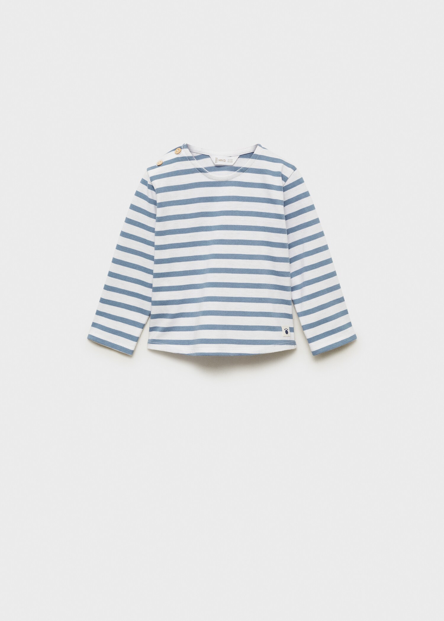 Buttoned striped T-shirt - Article without model