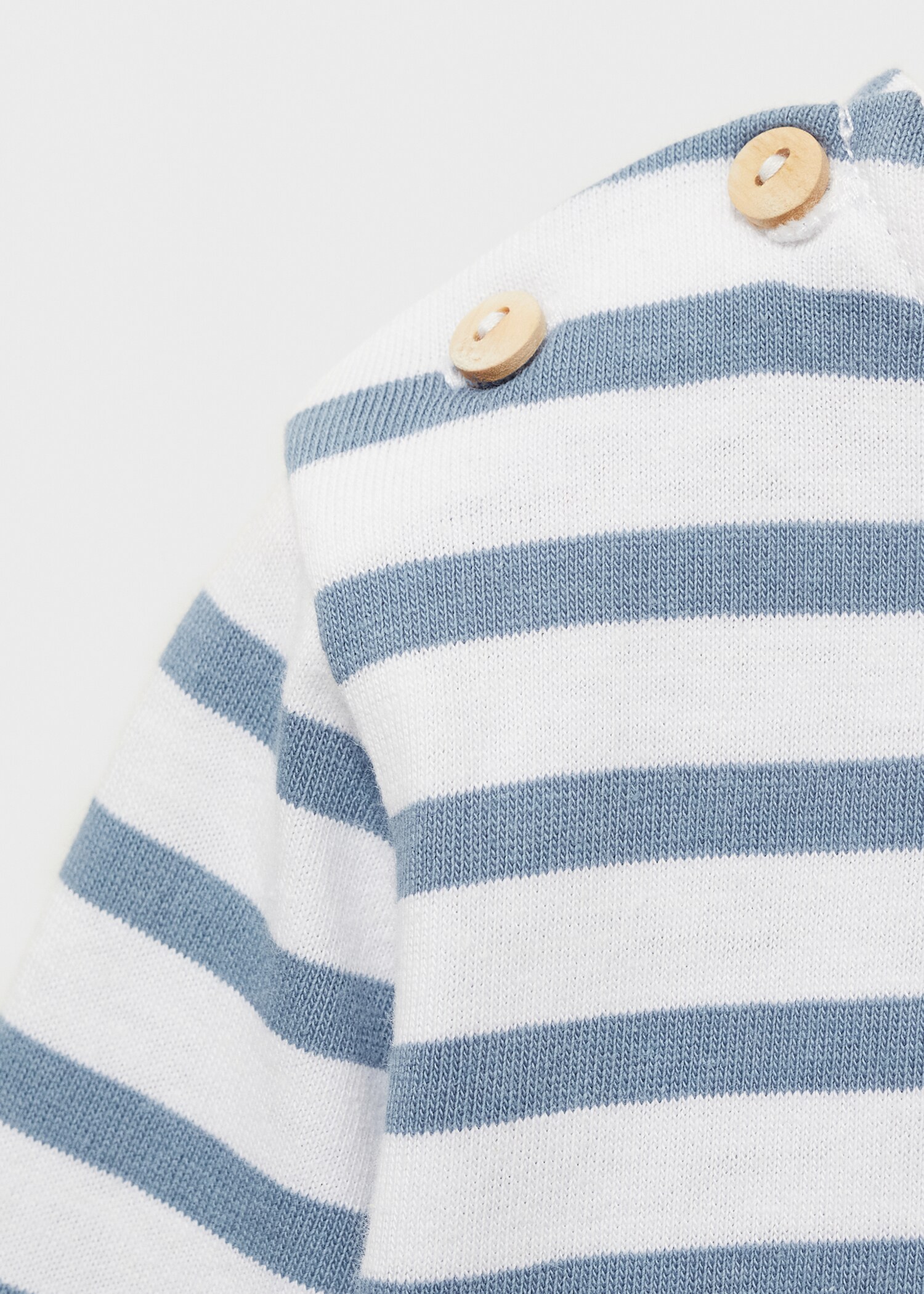 Buttoned striped T-shirt - Details of the article 8