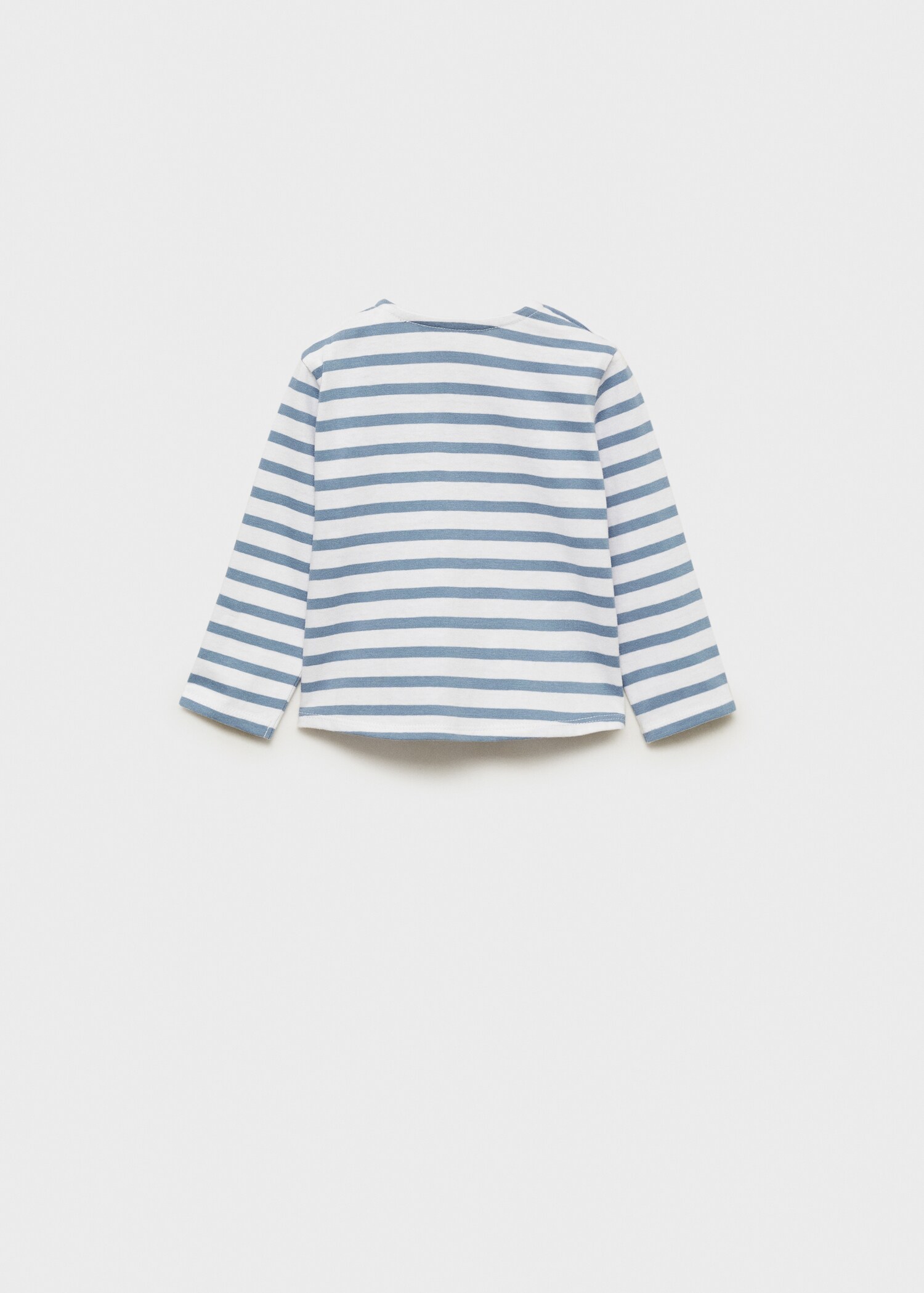 Buttoned striped T-shirt - Reverse of the article