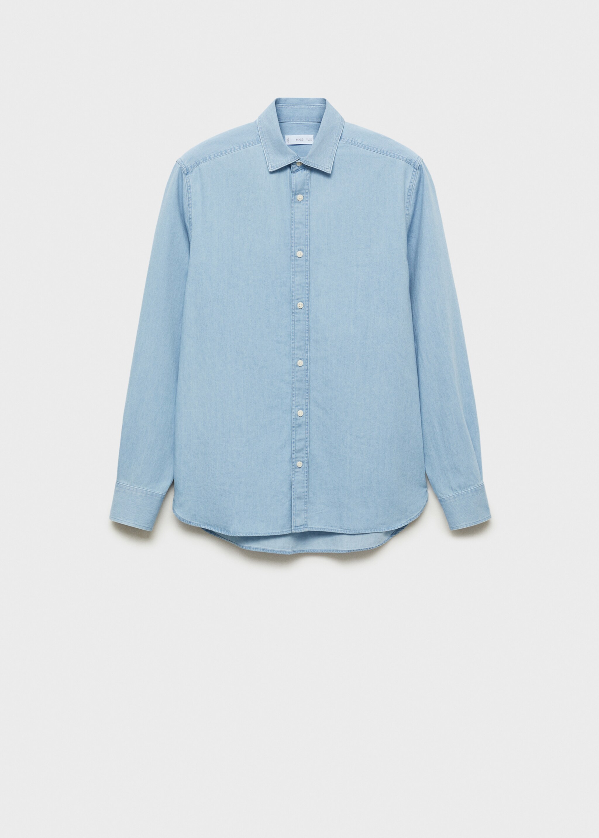 Oxford cotton shirt - Article without model, Denim Grey. Ref: 87021057-00.