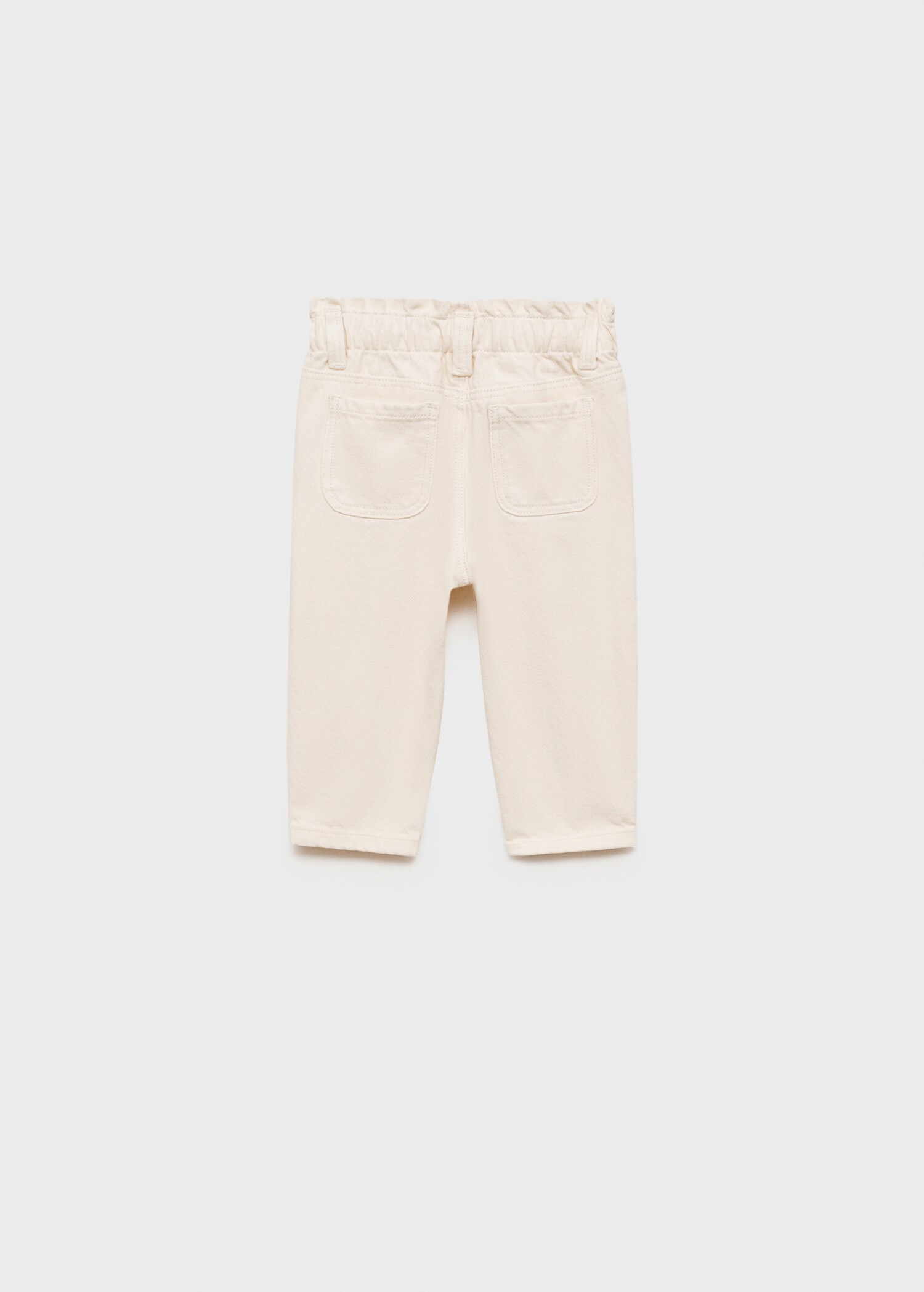 Jeans paperbag rectes - Revers de l'article