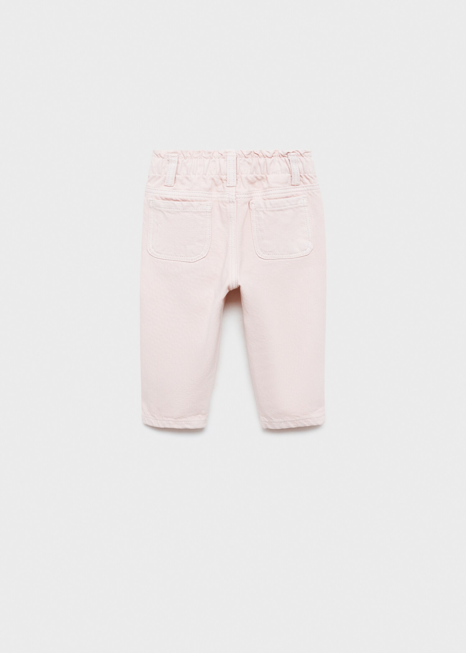 Jeans paperbag rectes - Revers de l'article