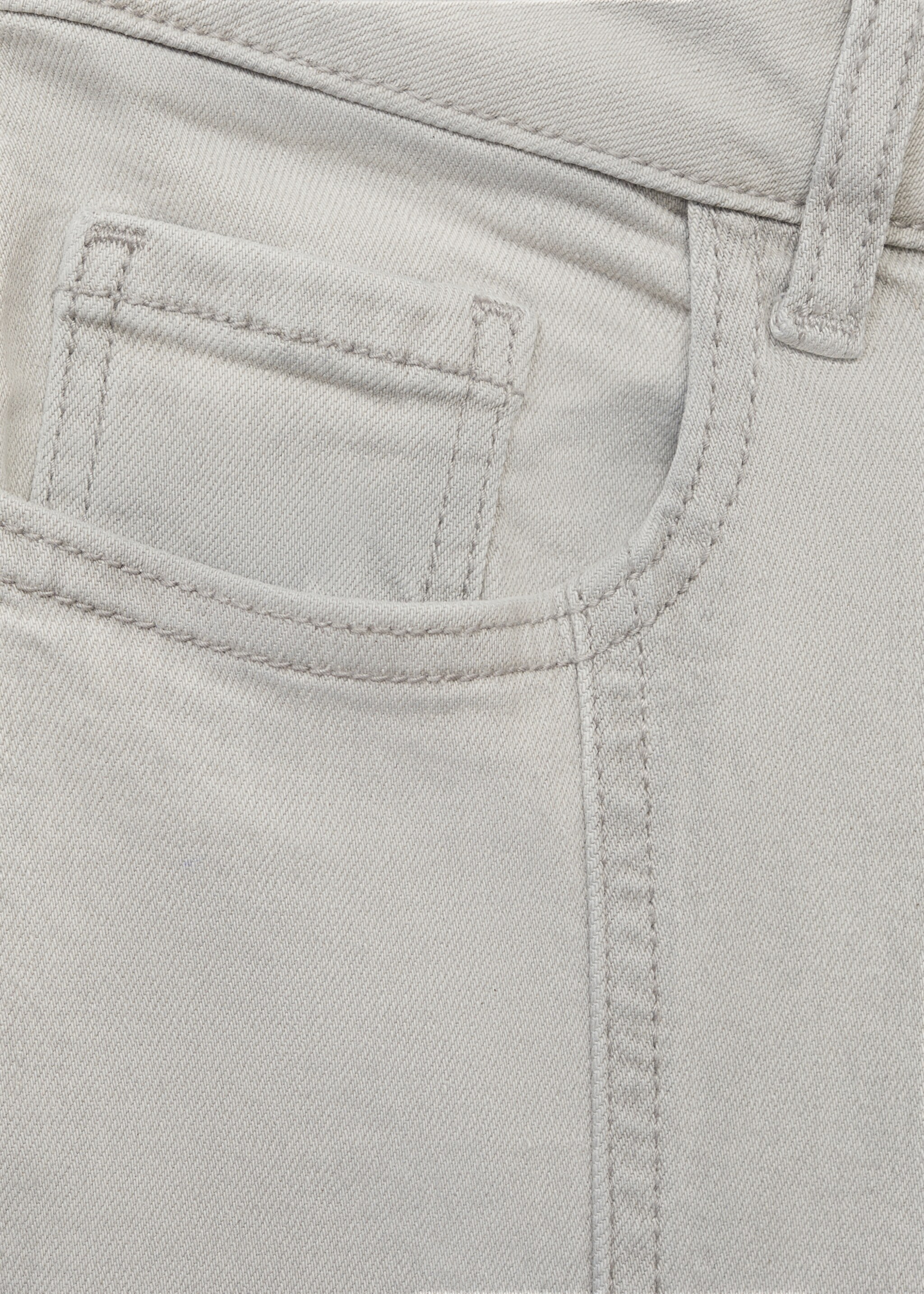 Low-waist jeans met stiksels - Detail van het artikel 0, Grijs denim. Ref: 87021514-00.