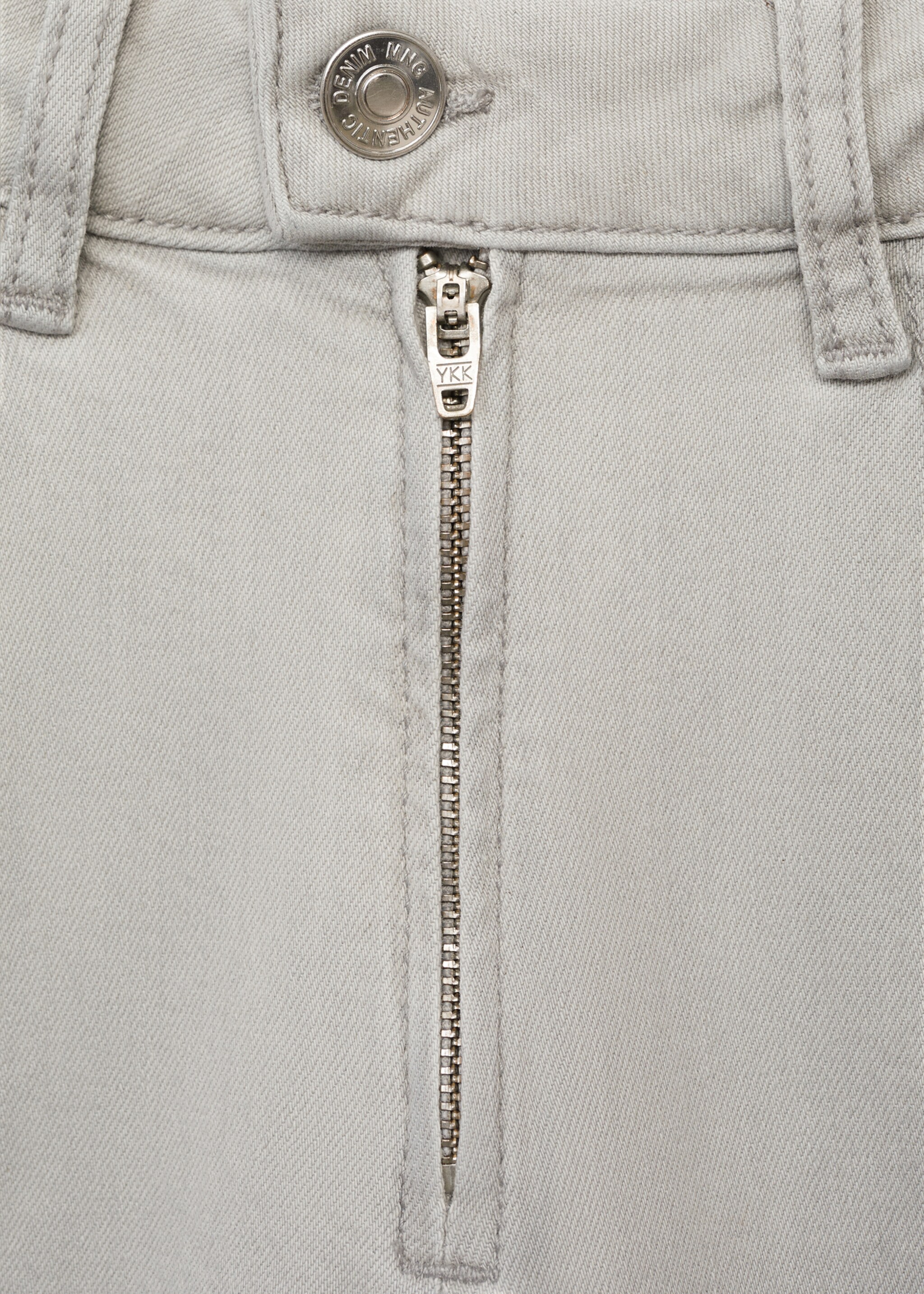 Low-waist jeans met stiksels - Detail van het artikel 8, Grijs denim. Ref: 87021514-00.