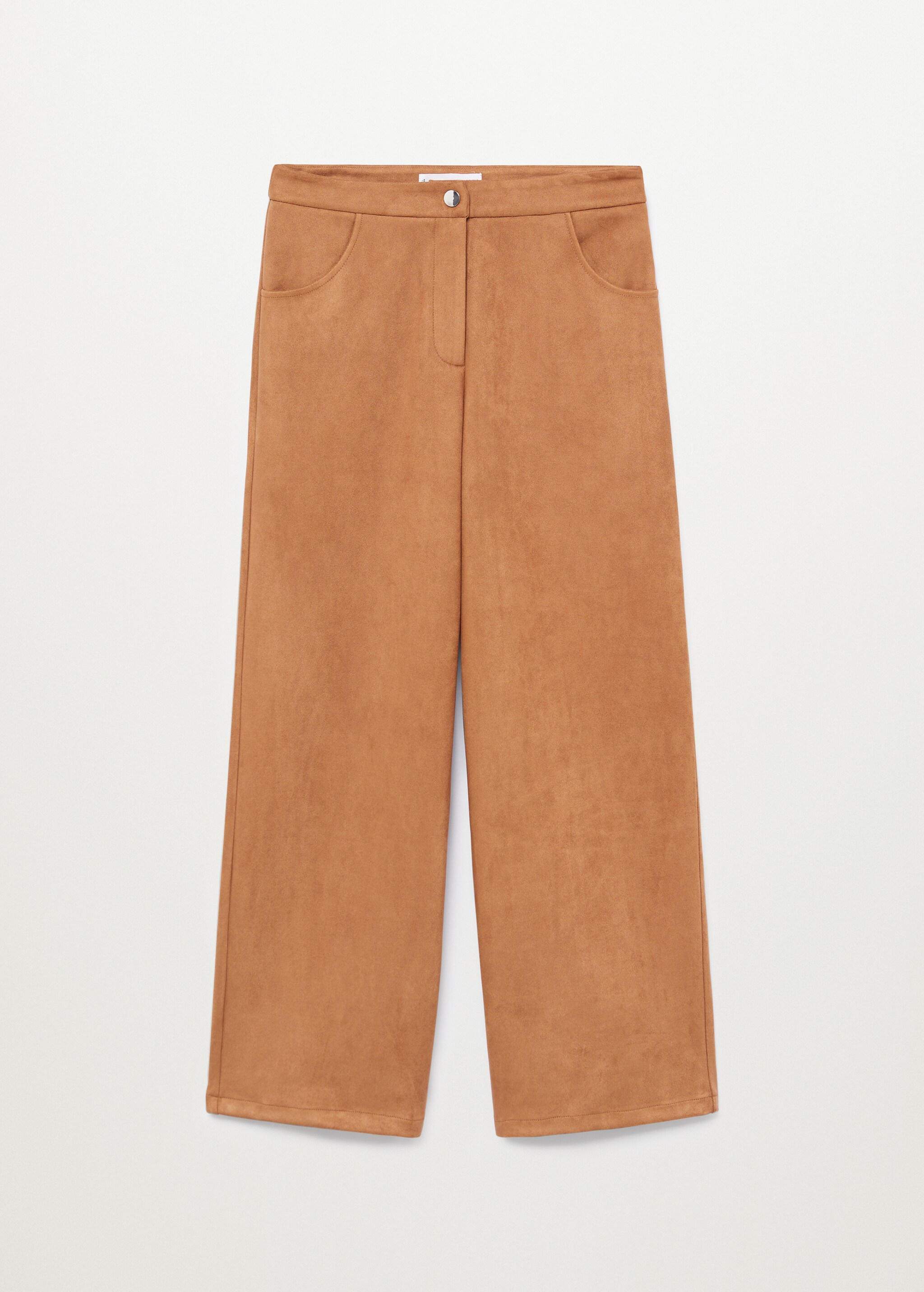Leather-effect straight trousers - Article without model