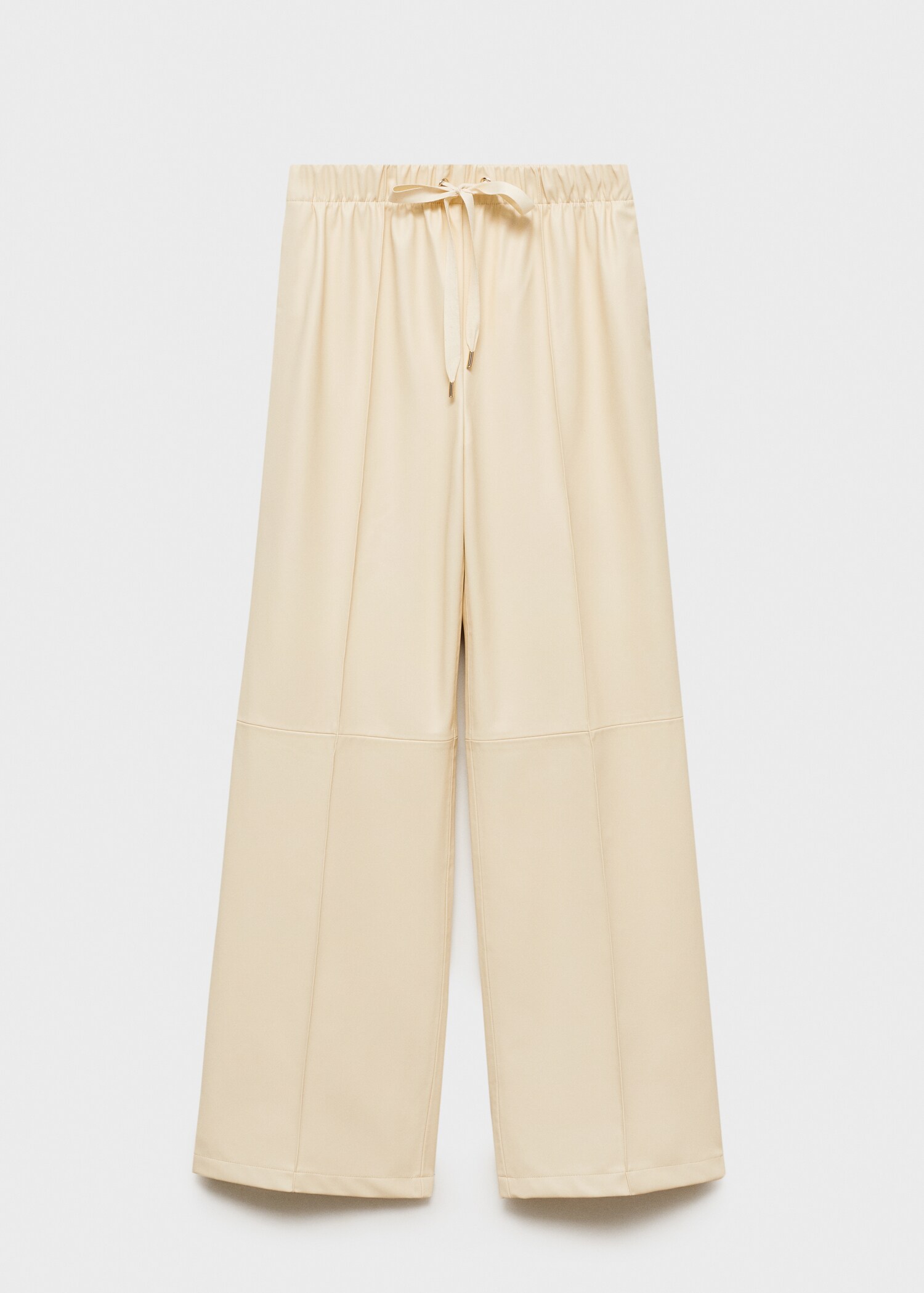 Wide leg faux-leather trousers - Article without model