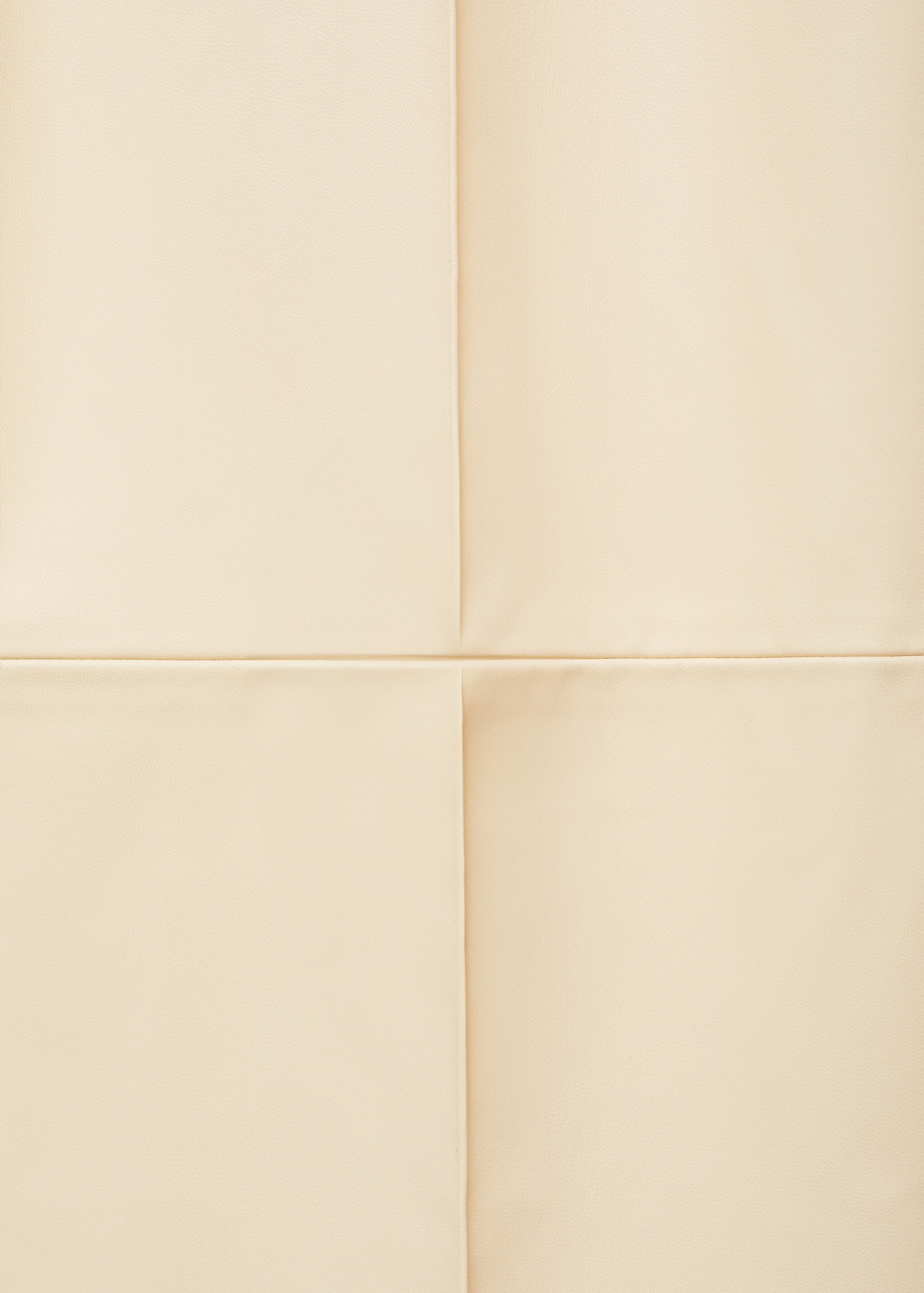 Wide leg faux-leather trousers - Details of the article 0, Ecru. Ref: 87022539-00.