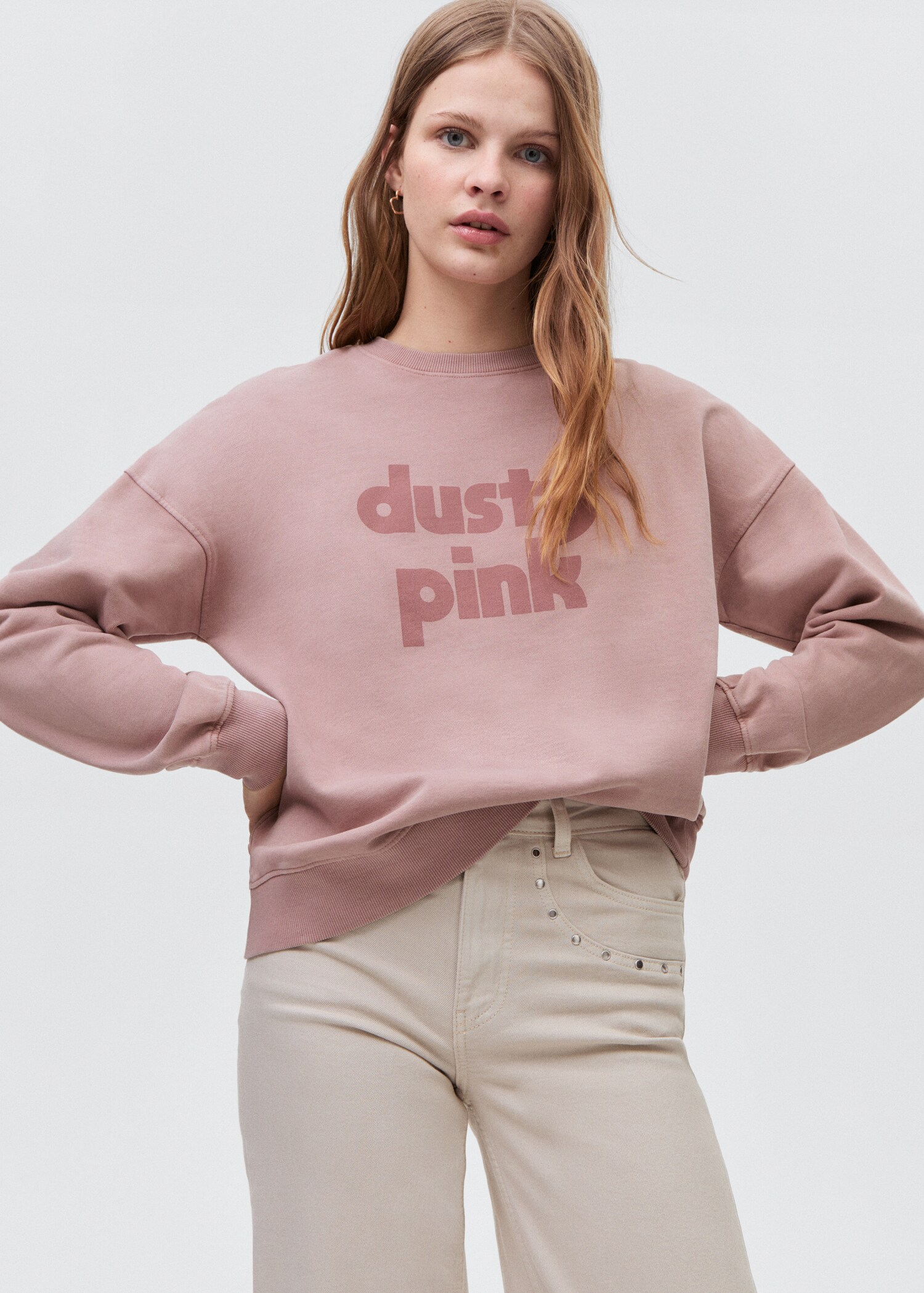 Dessuadora barreja cotó estampat - Pla mig