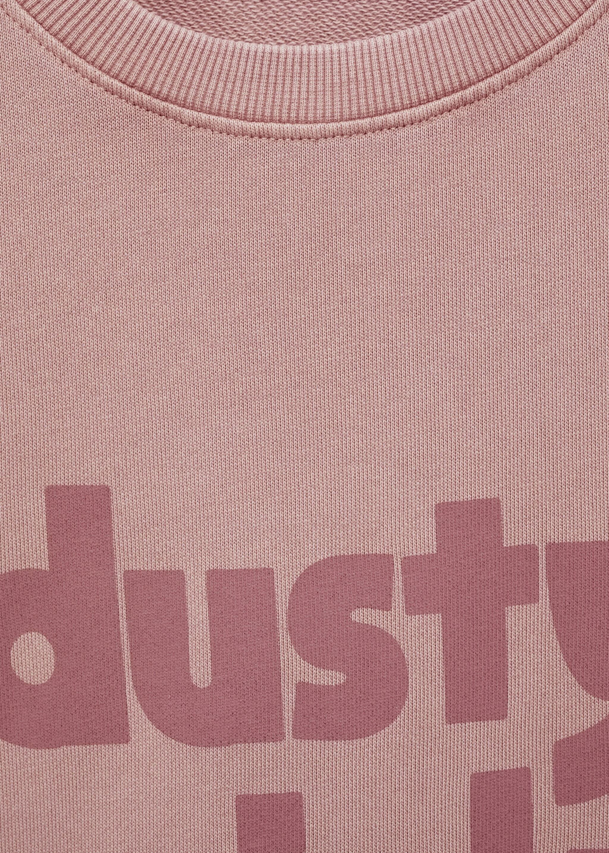 Dessuadora barreja cotó estampat - Detall de l'article 8, Rosa pastel. Ref: 87022541-00.