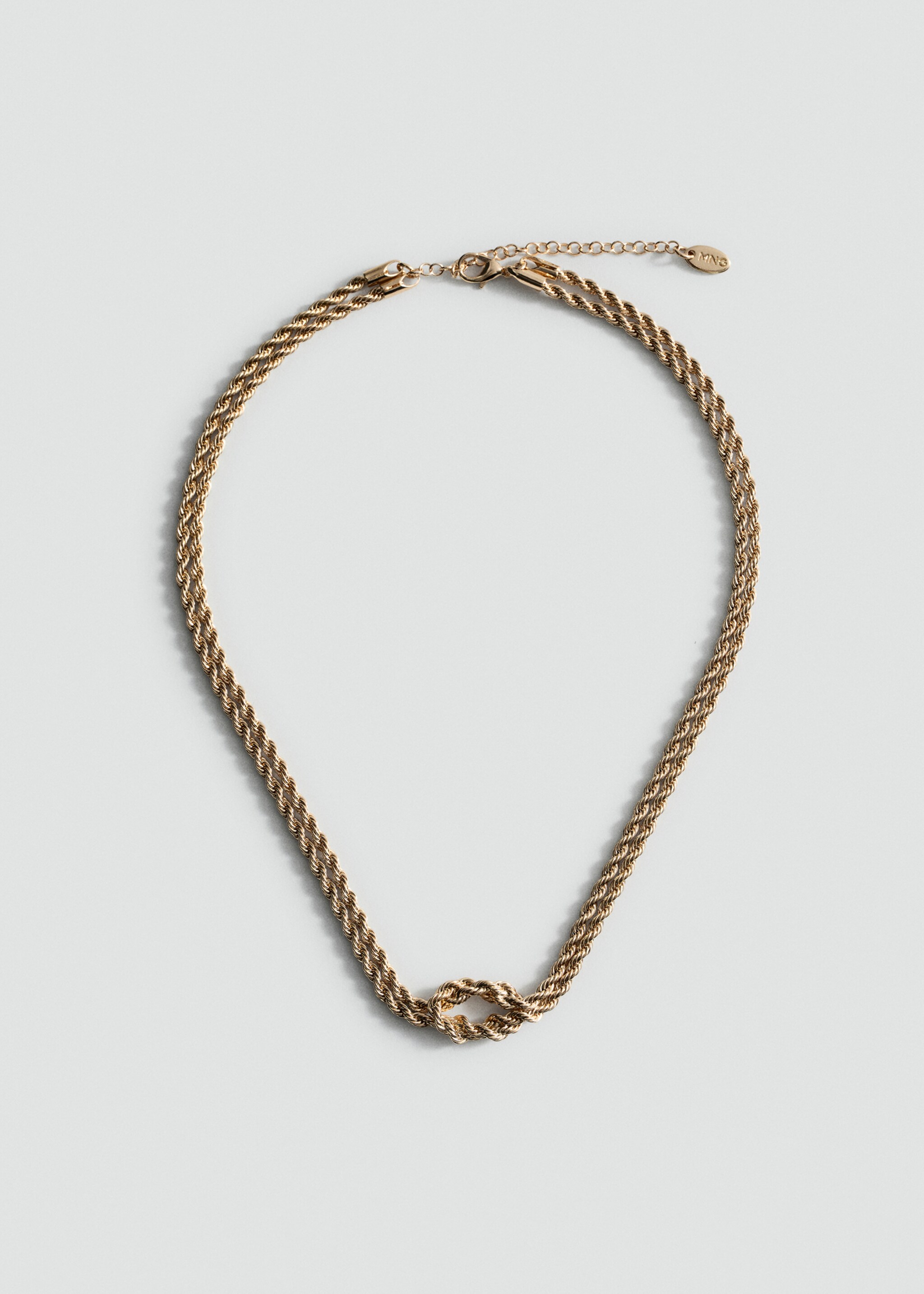 Braided chain necklace - Article without model, Gold. Ref: 87022544-00.