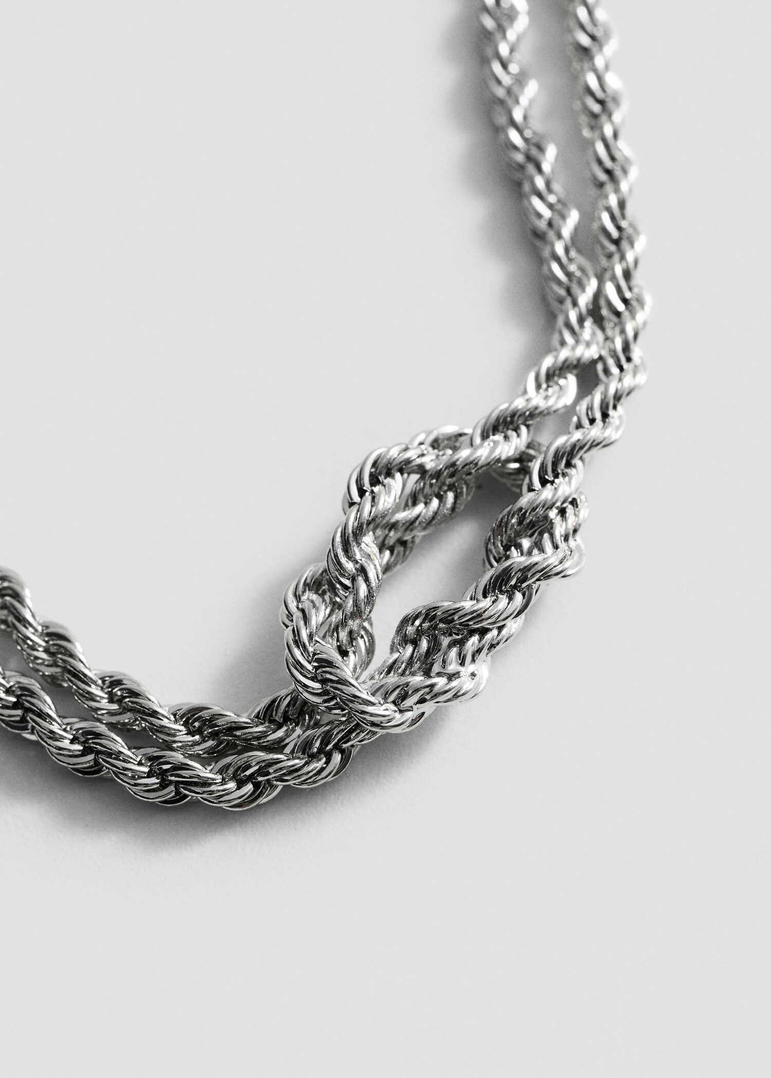 Braided chain necklace - Medium plane